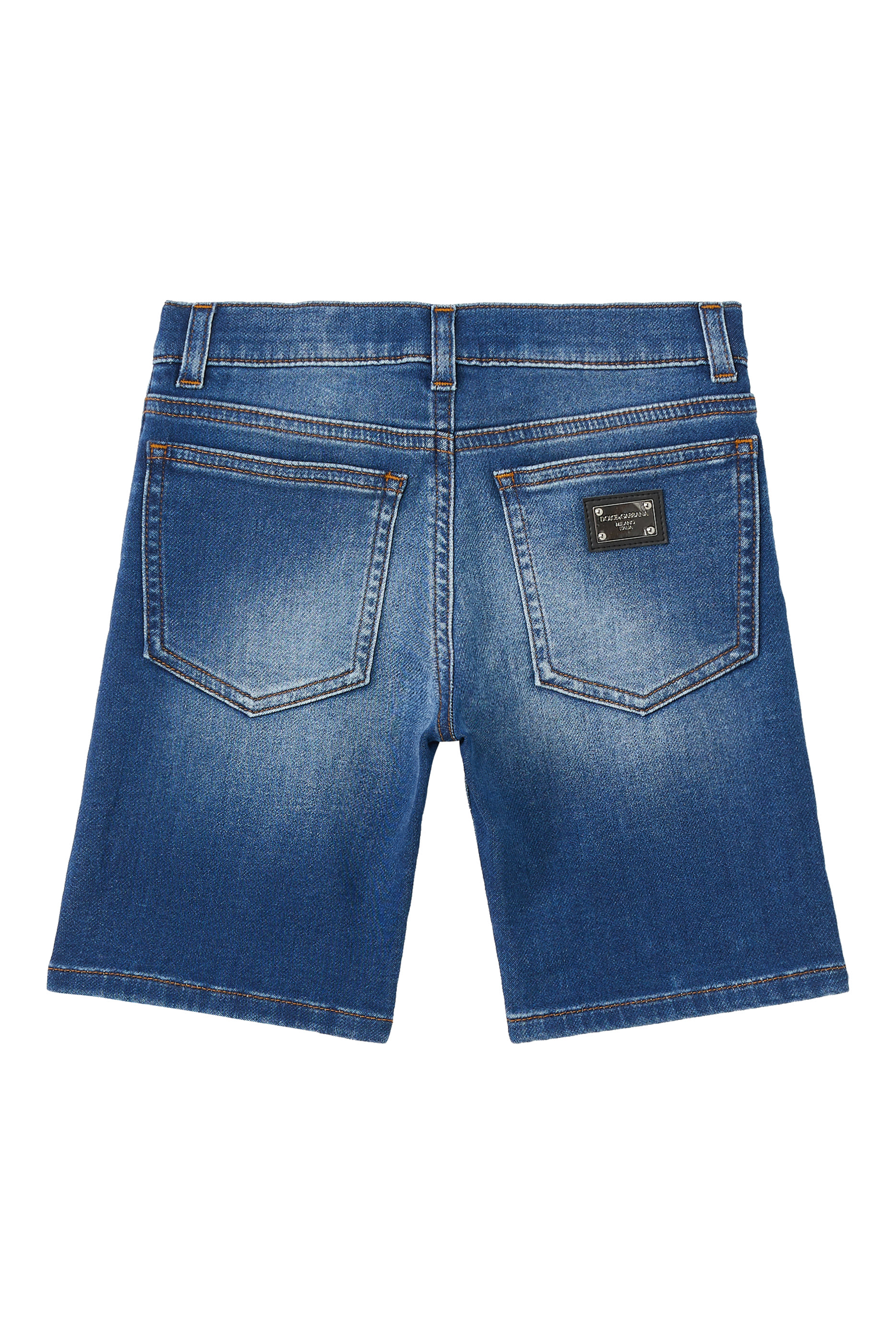 Kids Logo Plaque Denim Shorts