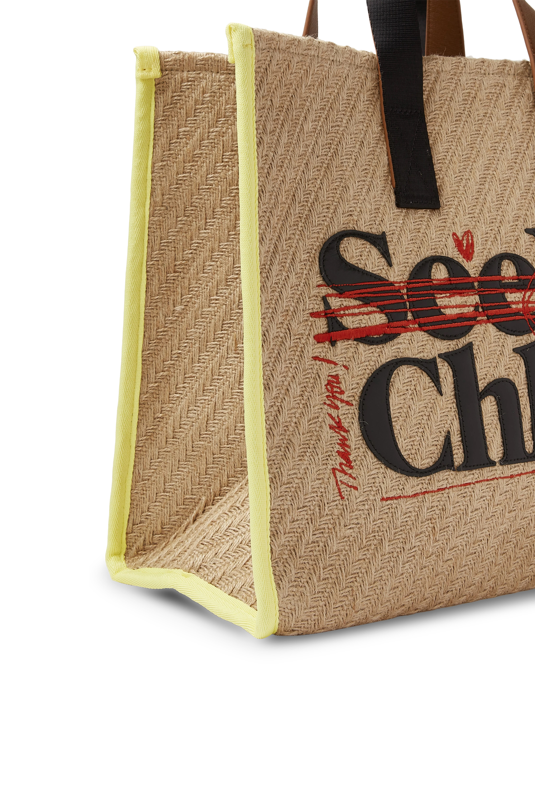 See By Bye Straw Tote Bag