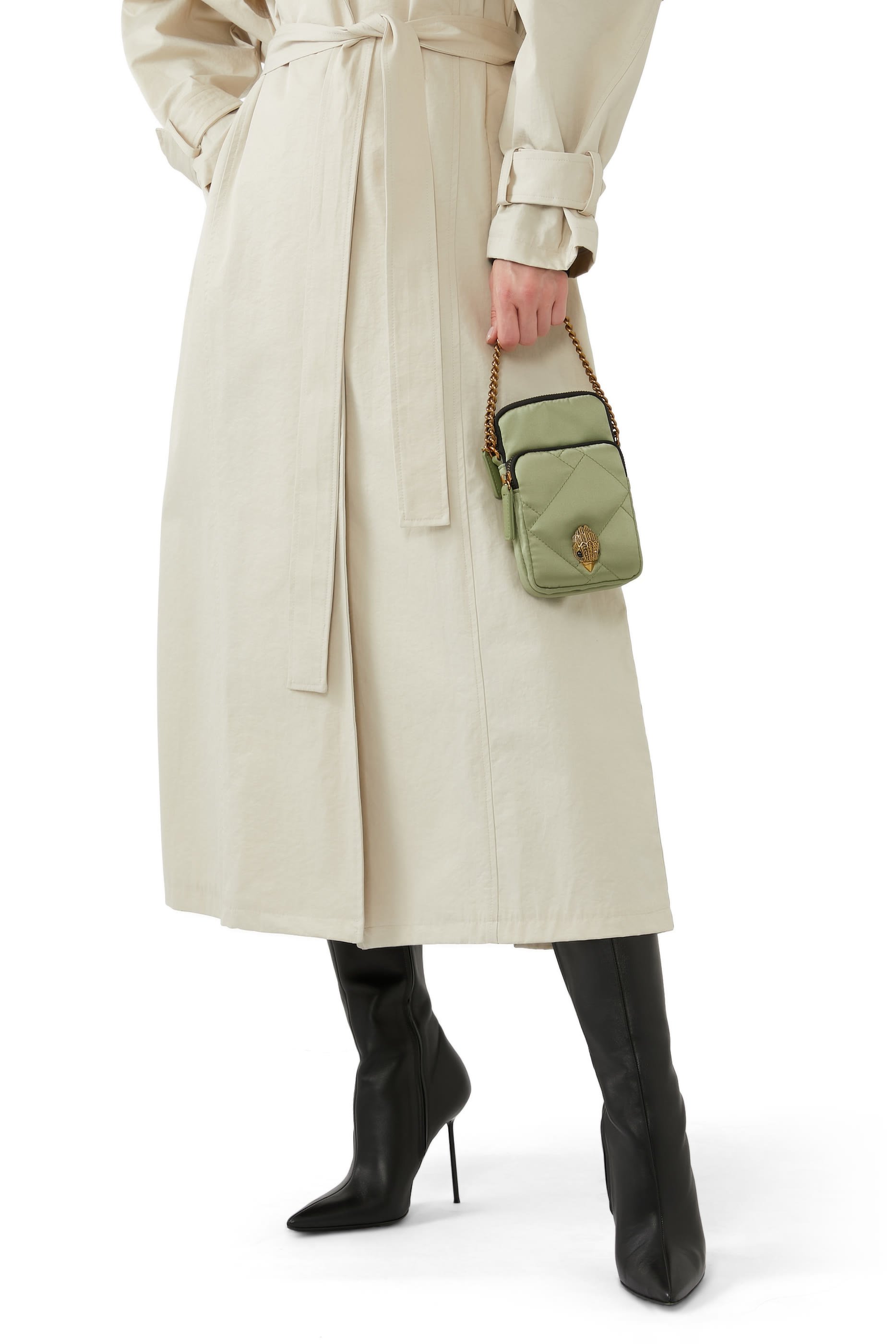 Recycled Nylon Multi Pockets Crossbody Bag