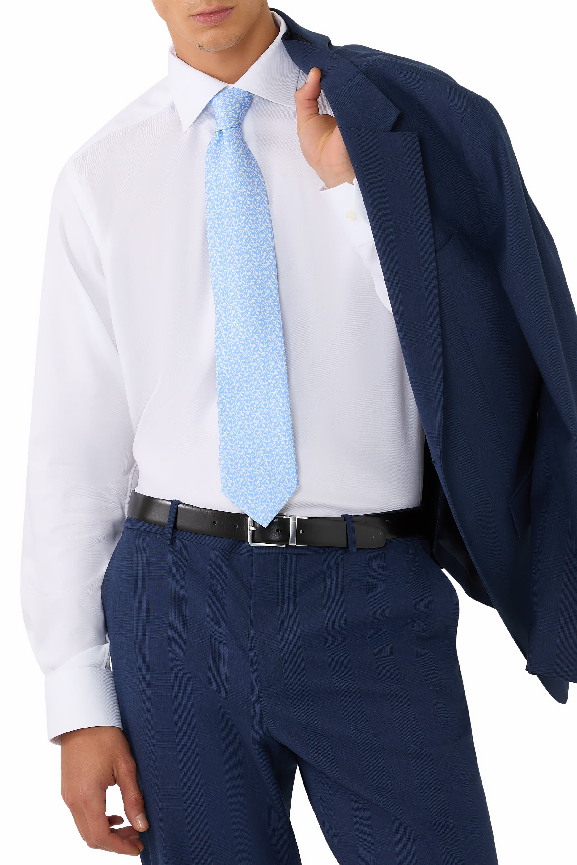 Floral Print Silk Tie