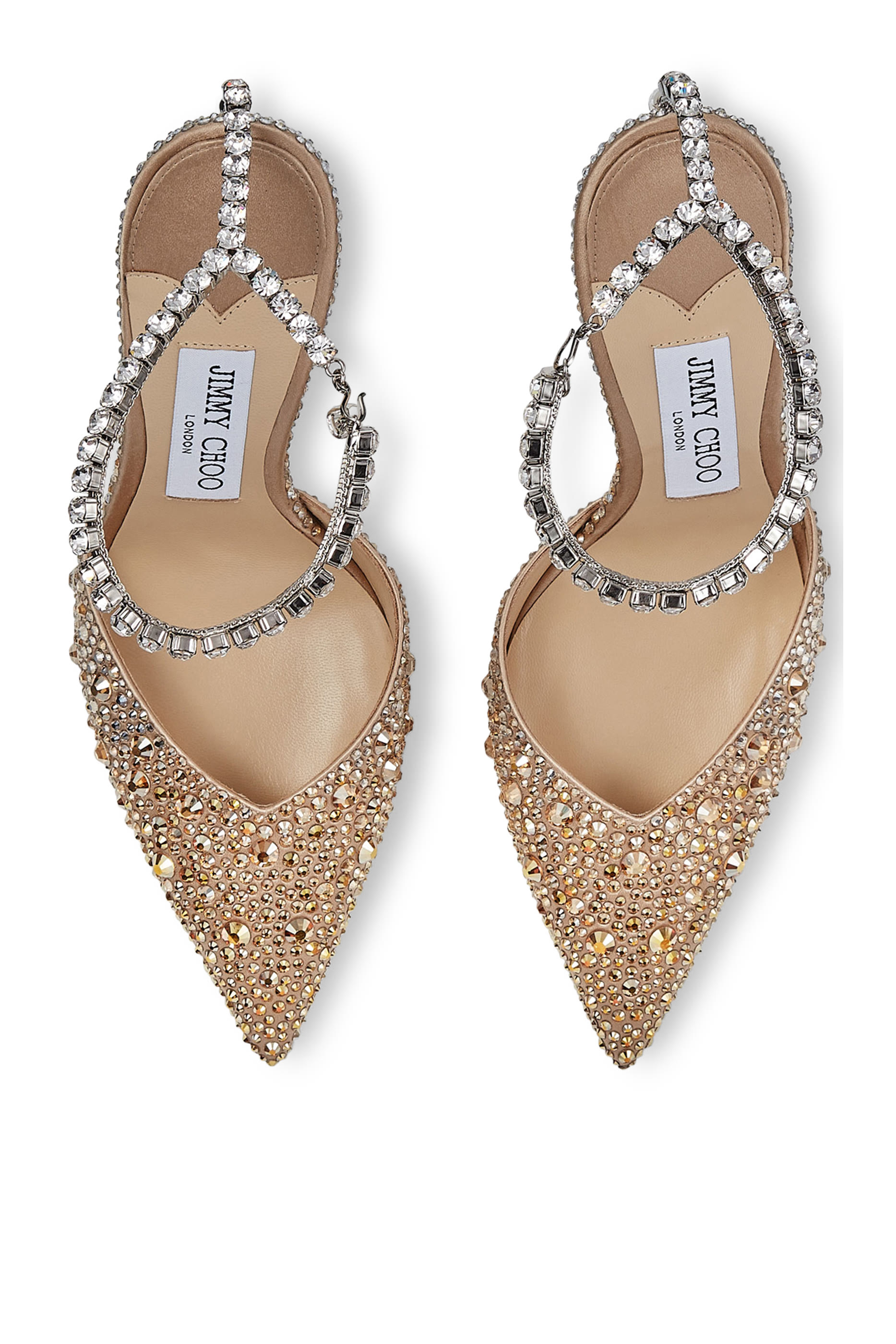 Saeda 100 Satin Crystal Pumps
