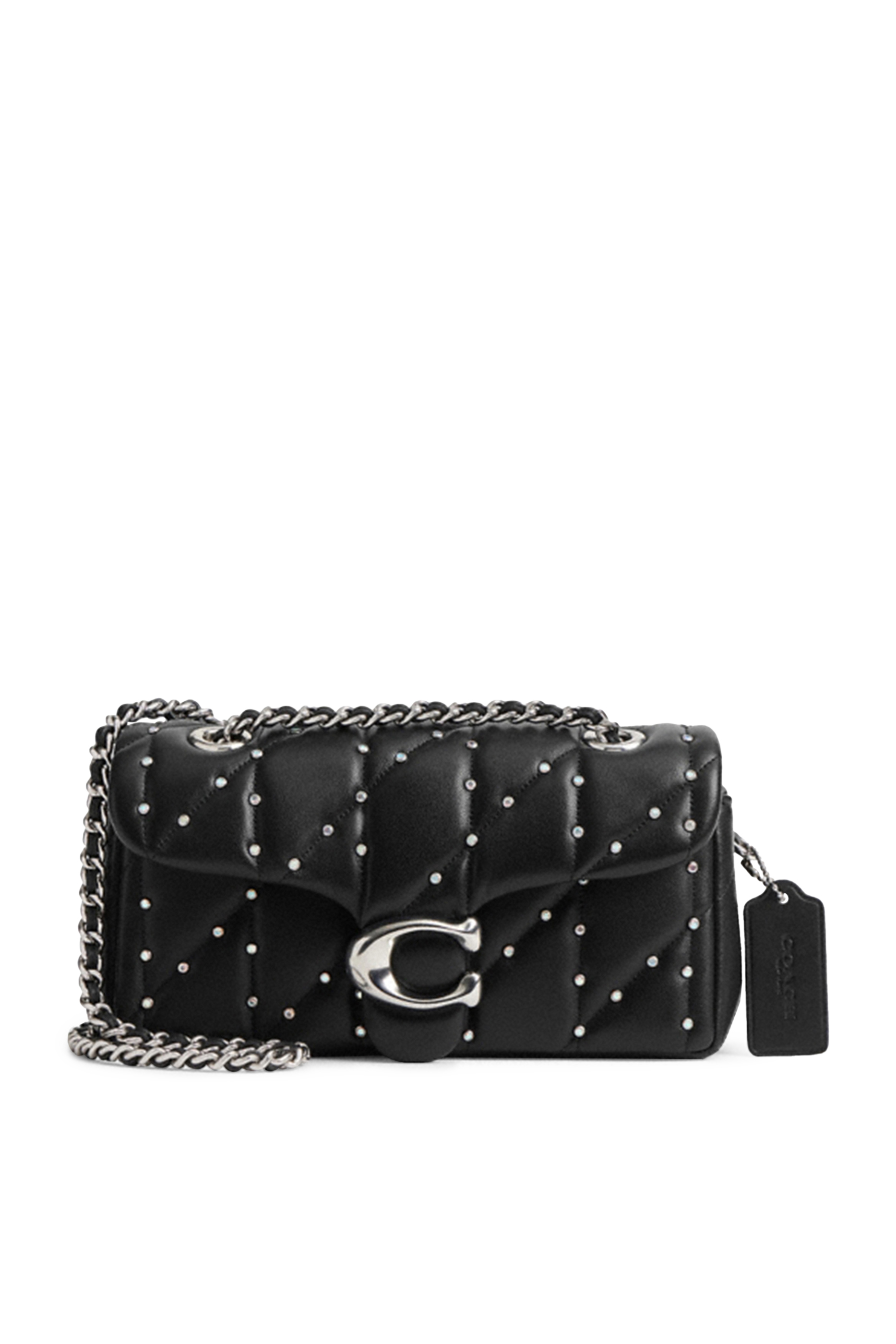 Tabby Shoulder Bag 20 With Pillow Quilting And Crystal Rivets