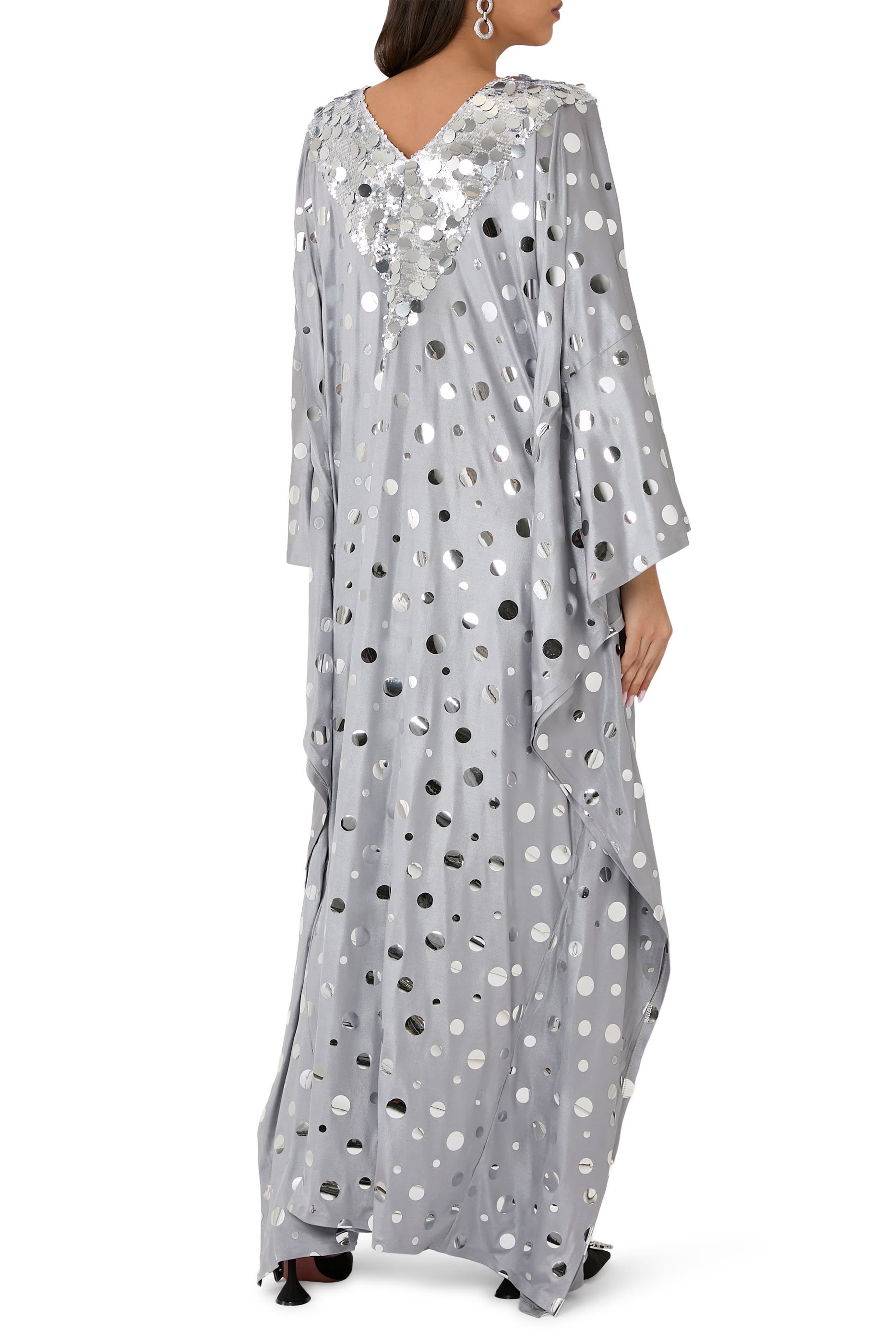  Polka Dot Embellished Kaftan