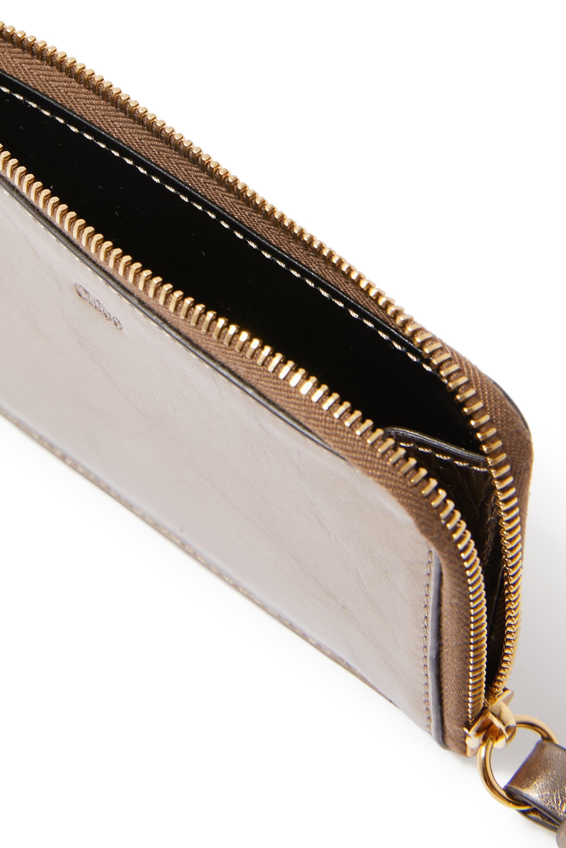 Alphabet Metallic Leather Purse