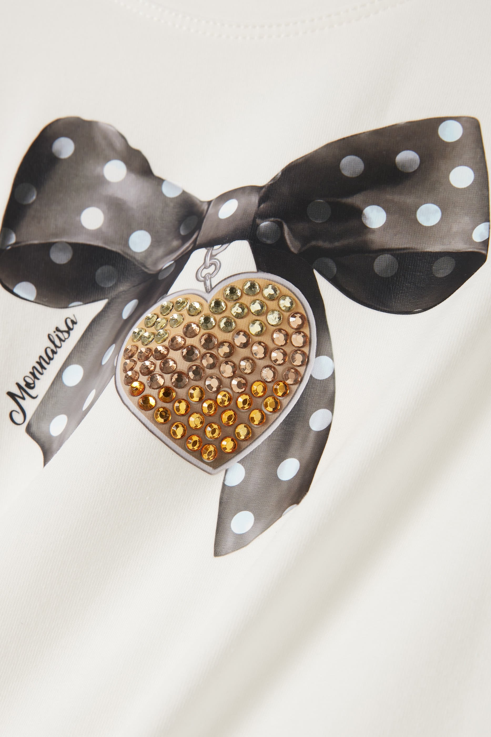 Kids Cotton Diamant&eacute; Bow T-Shirt