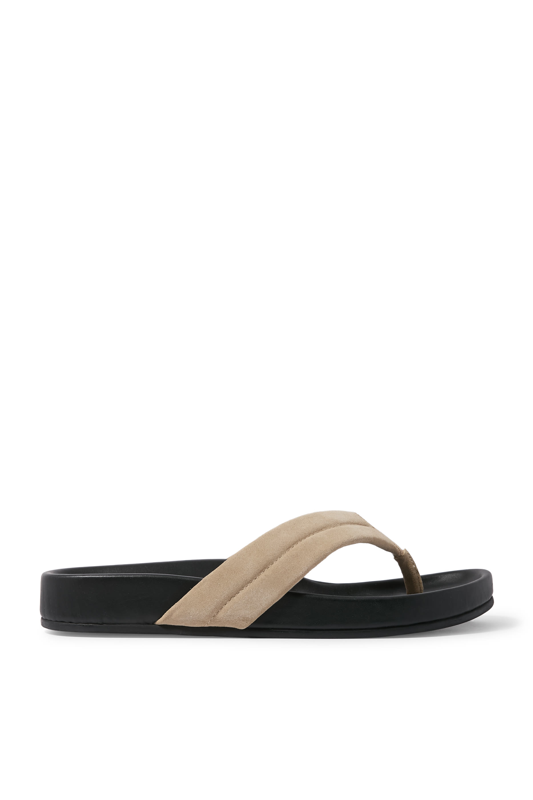 Suede Stitch Detail 40 Thong Slides