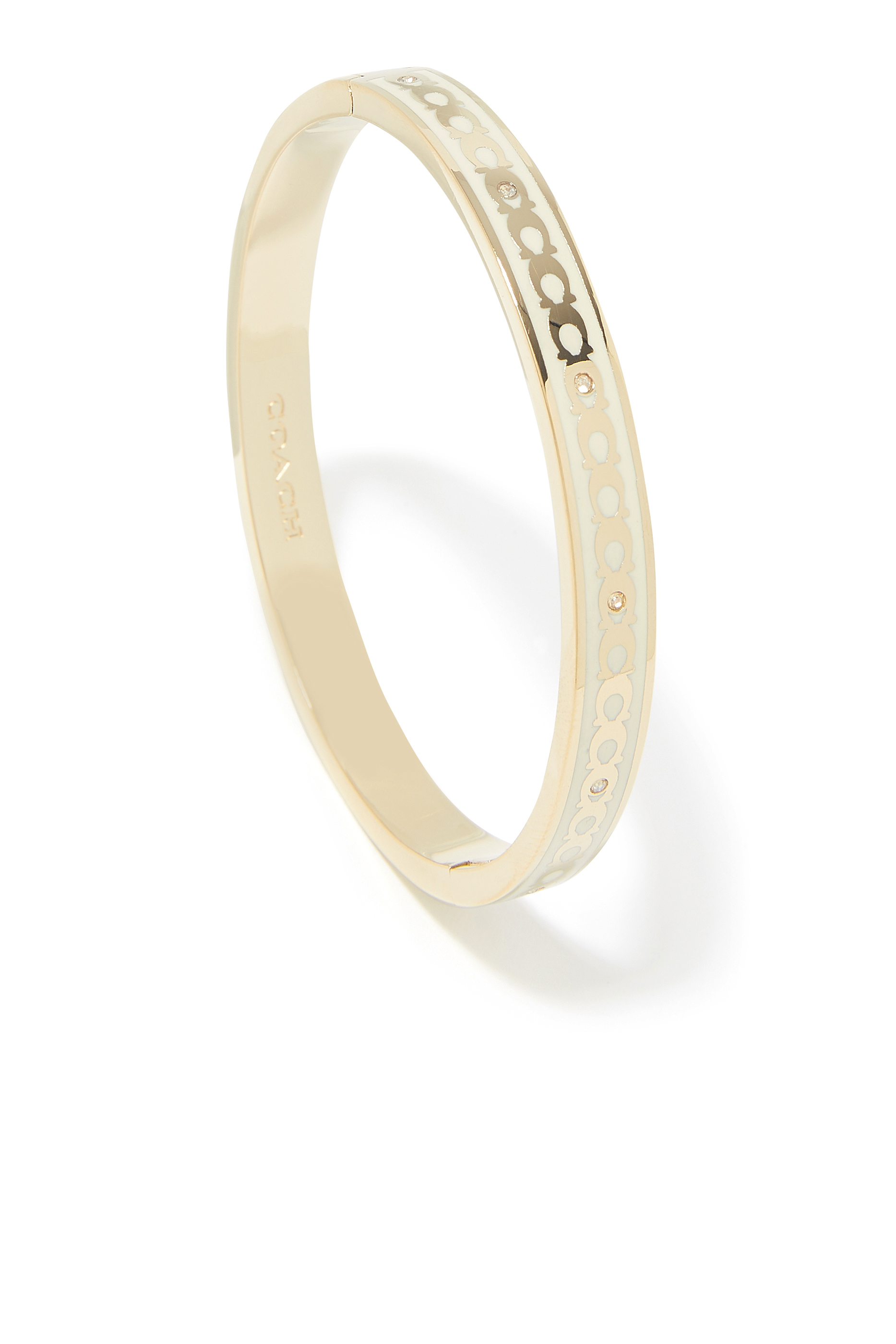 Signature C Hinged Bangle Bracelet