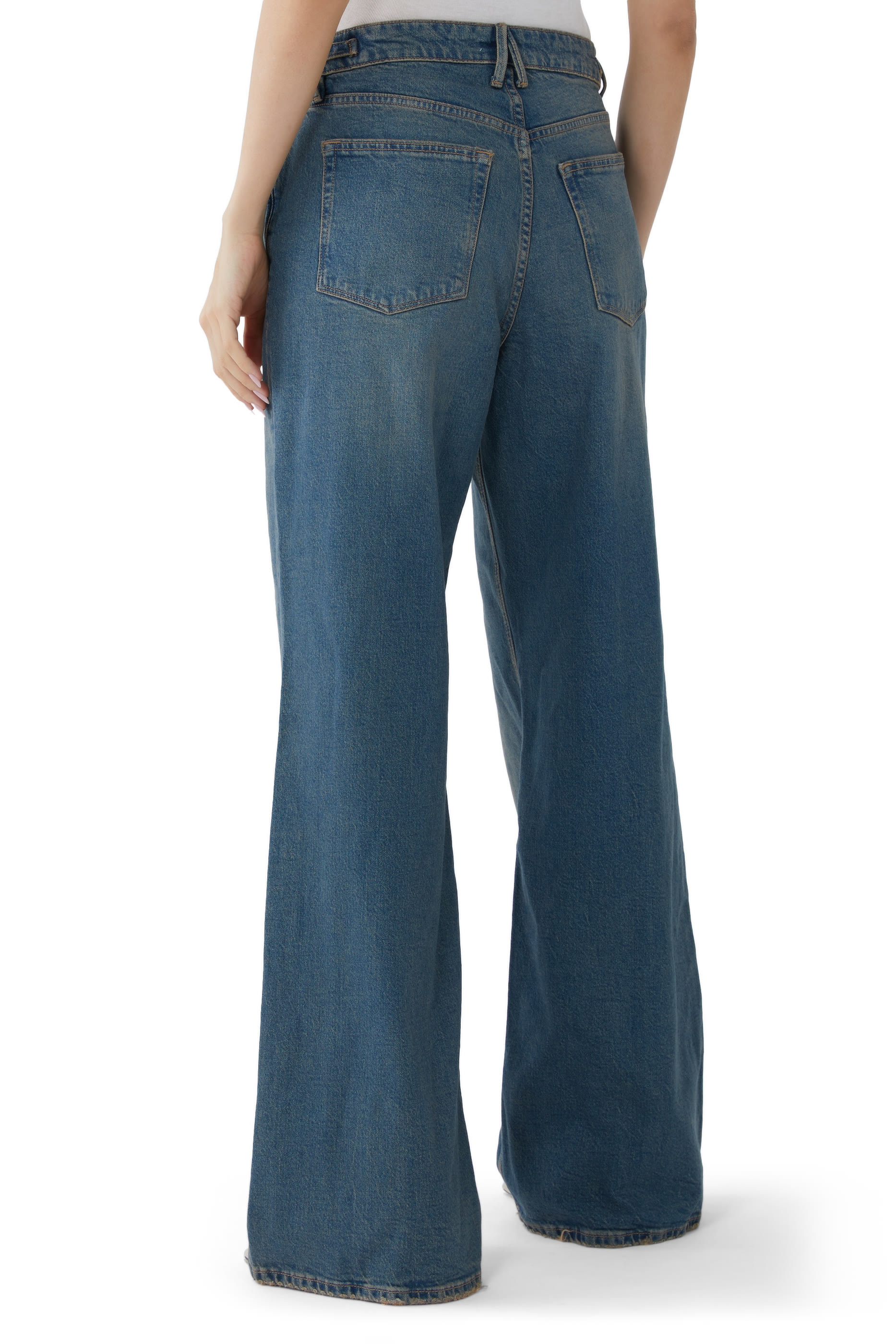 Good Ease Adjustable Tabs Wide Leg Pants