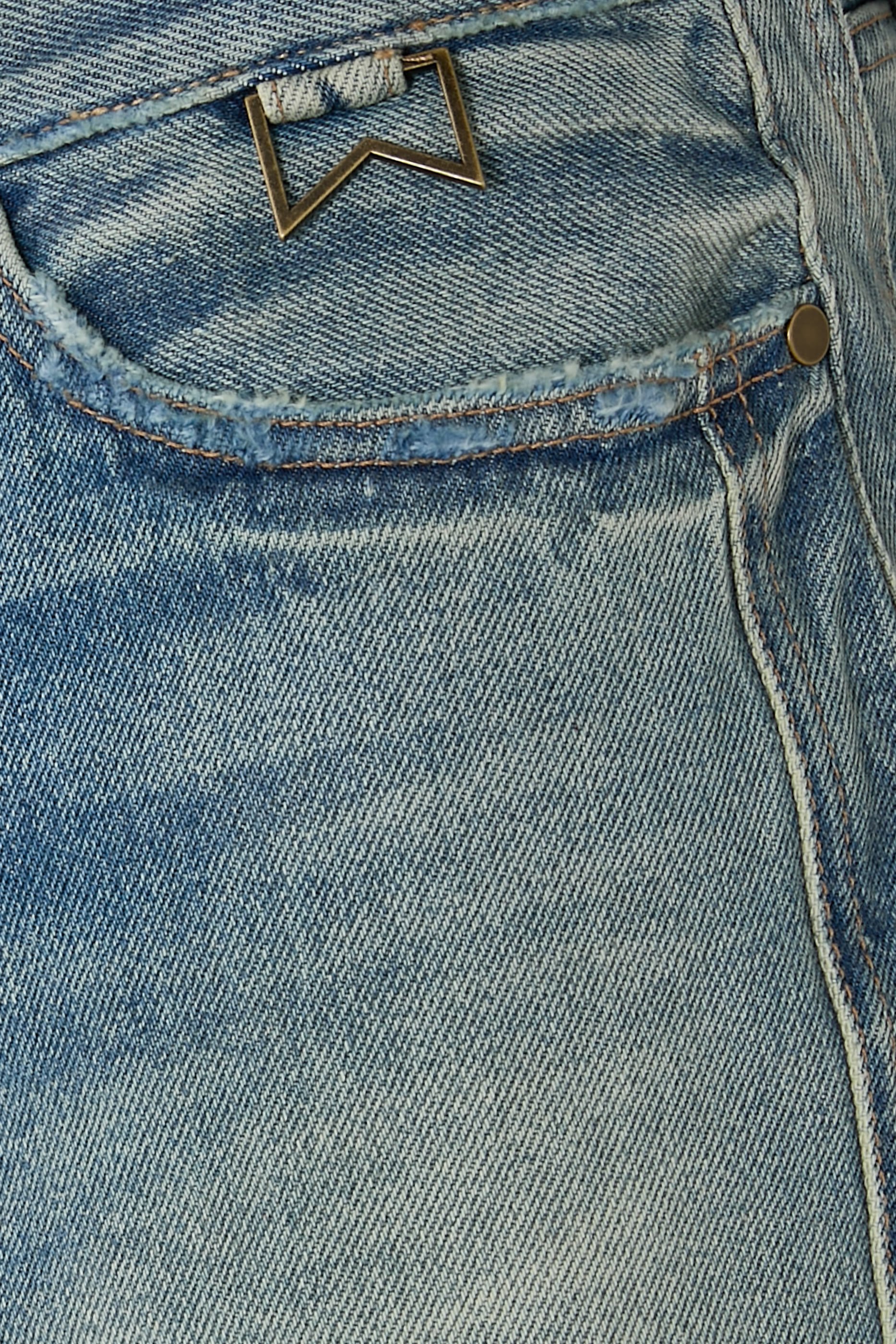 Boxy Traxedo Denim Shorts