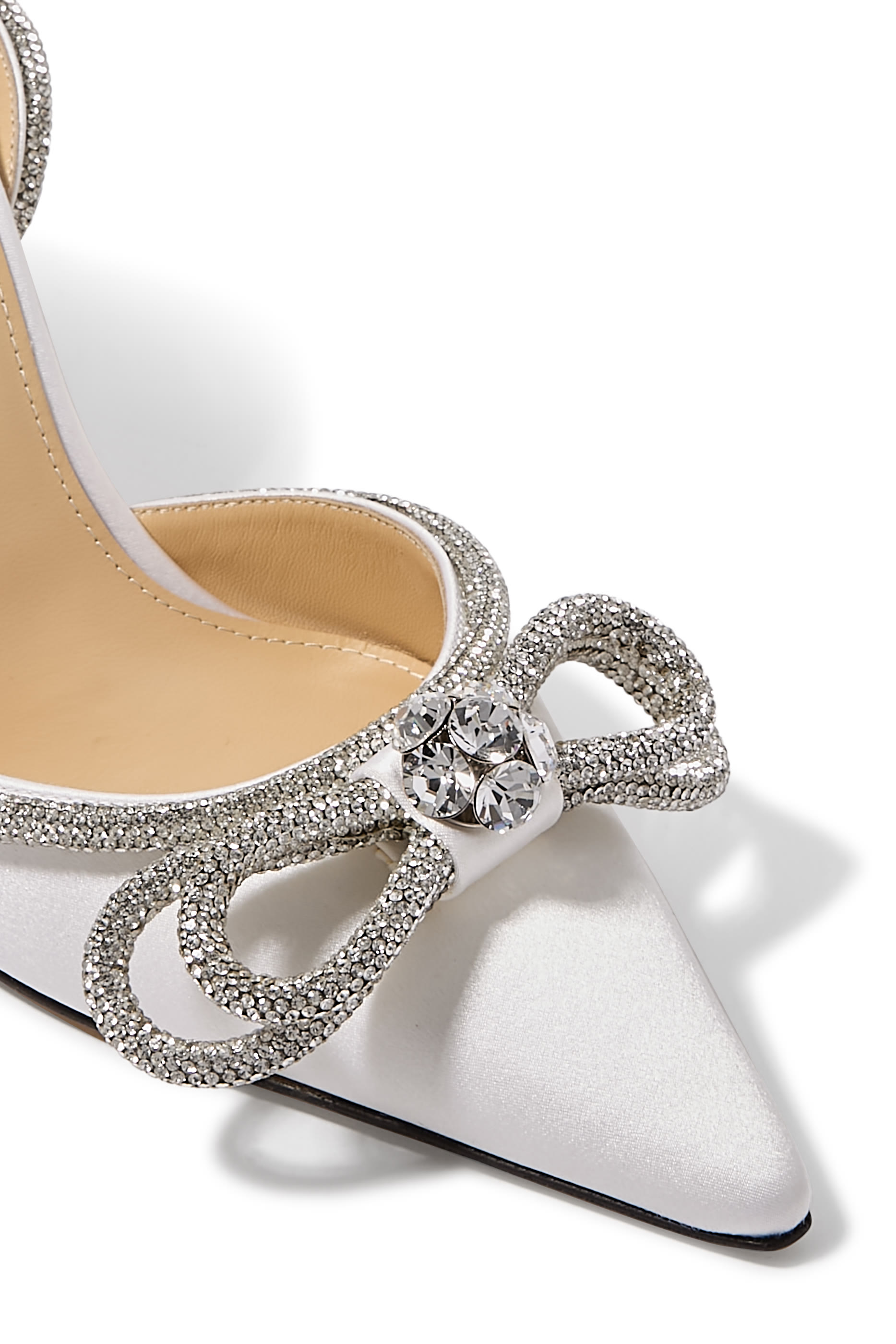 Double Bow Satin Pumps 110