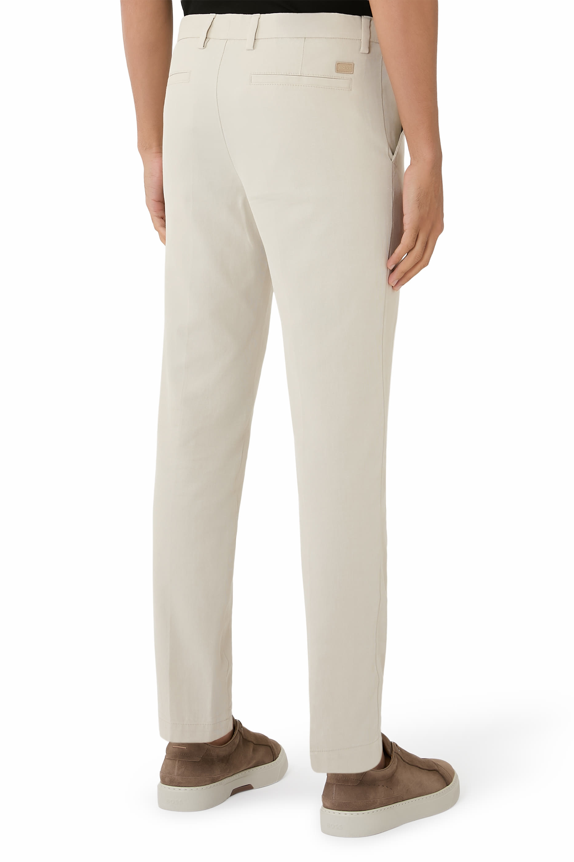 Slim-Fit Cotton Trousers