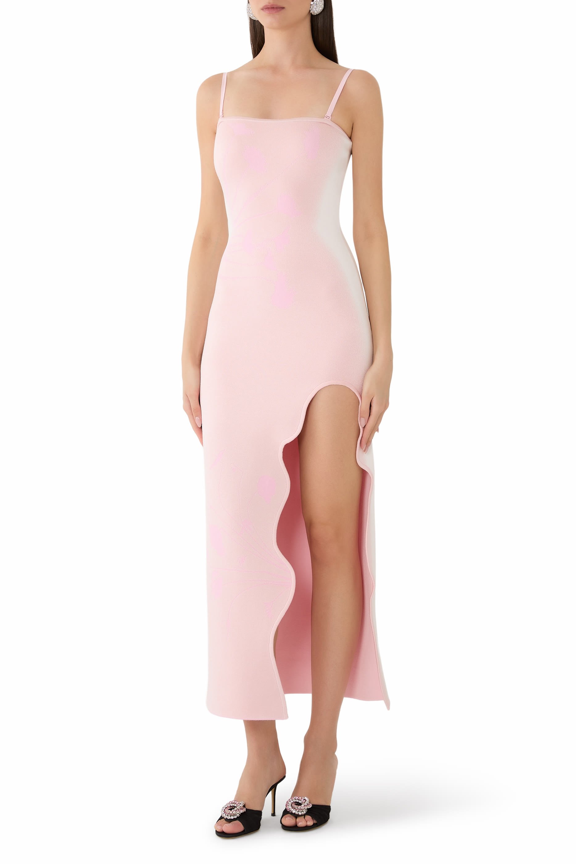 Iris Flower Print Maxi Tank Dress 