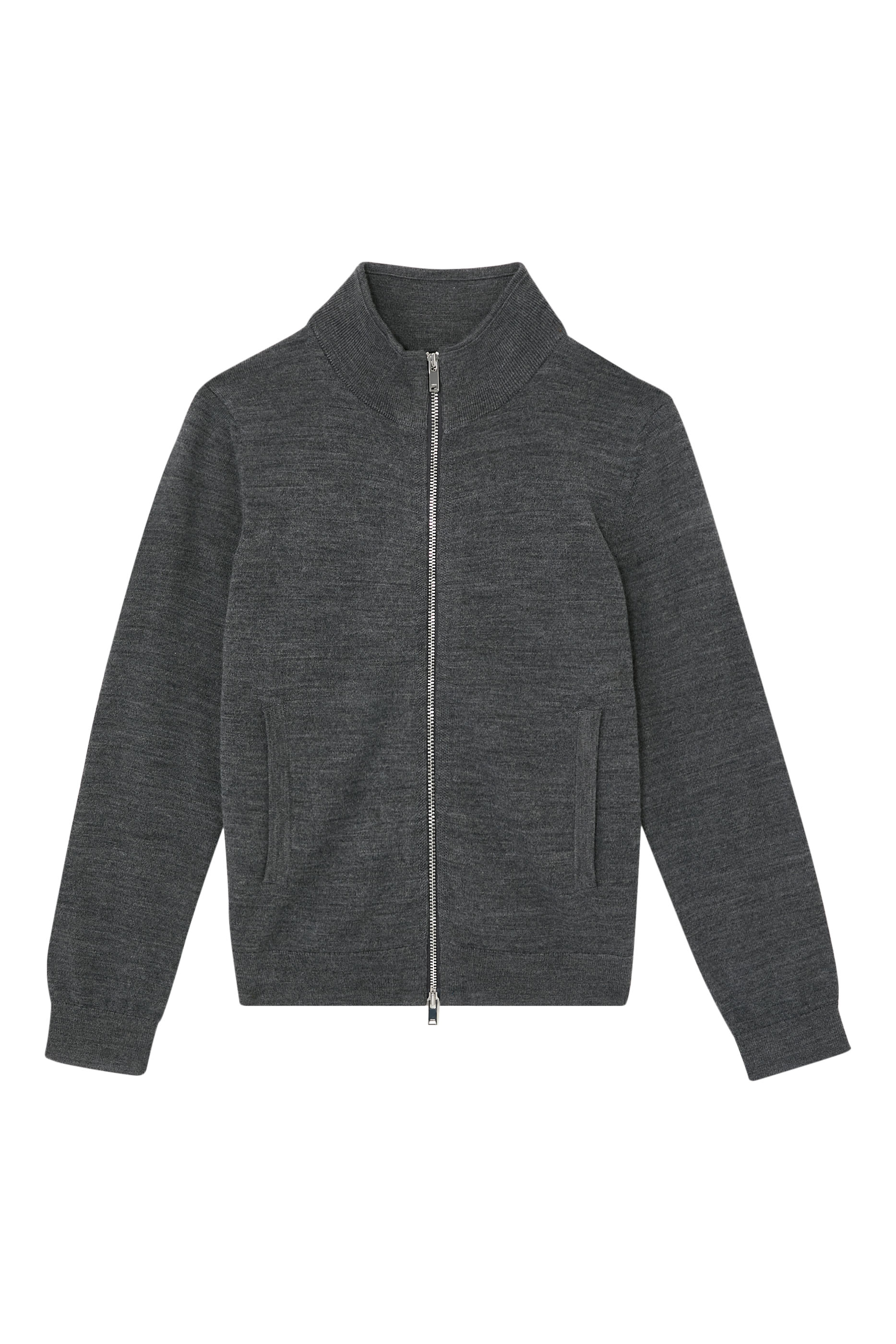 Kids Merino Wool-Blend Zip-Through Cardigan