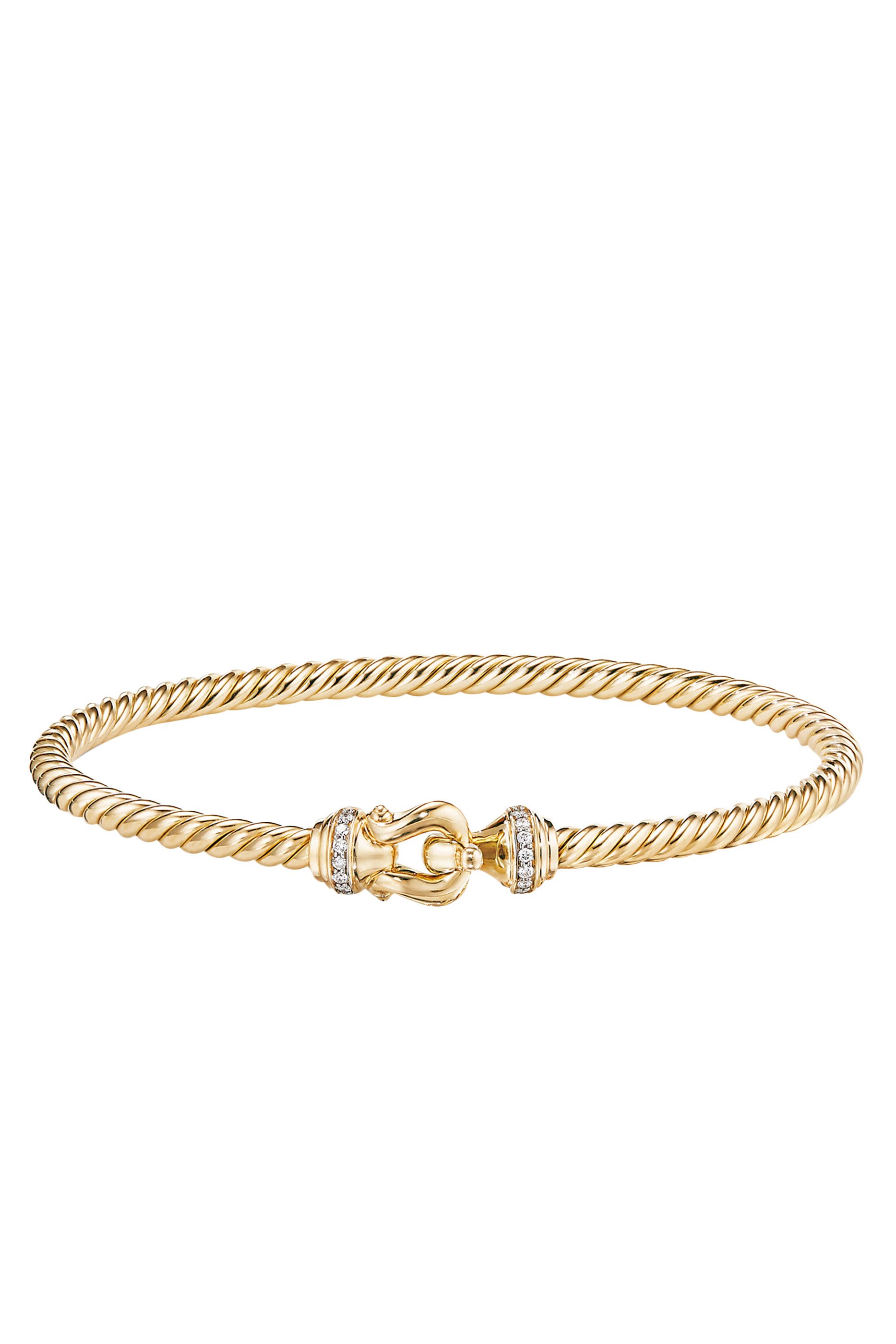 Buckle Bracelet, 18k Yellow Gold & Diamonds