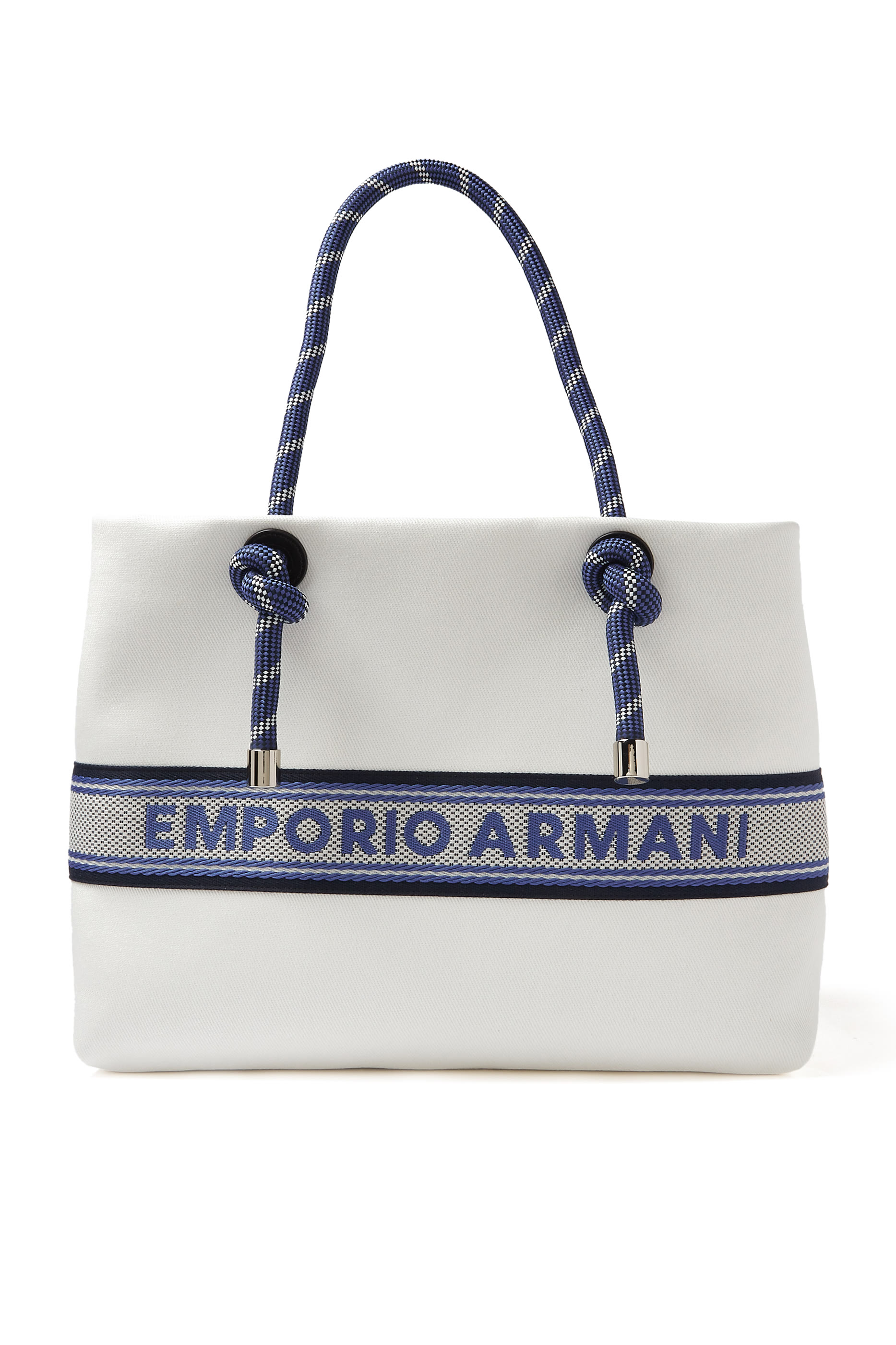 MyEA Logo-Tape Shopping Tote Bag