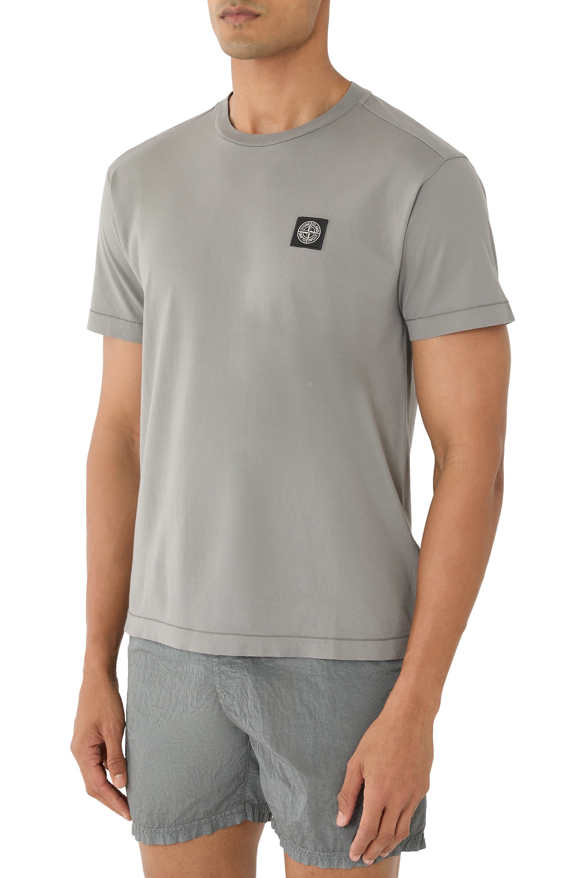 Compass Logo Patch Slim-Fit T-Shirt
