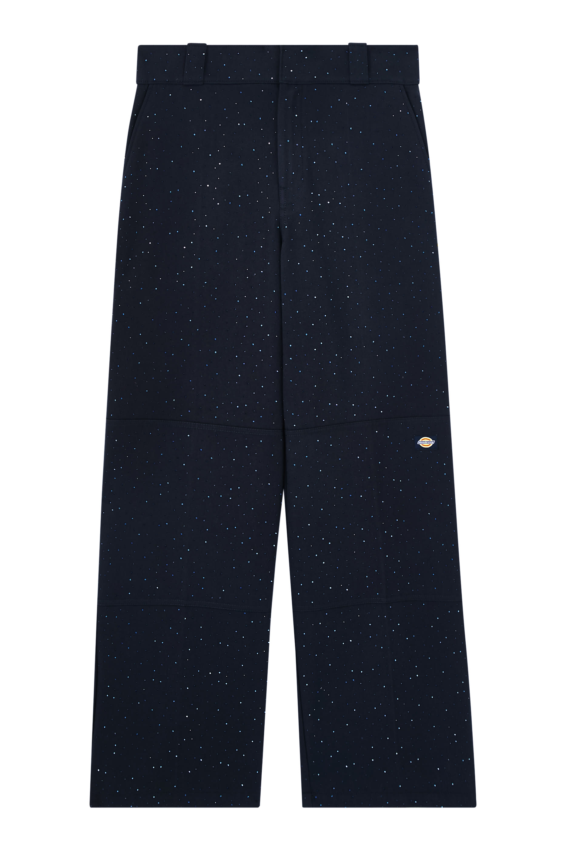 Rhinestone-Embellished Workwear Pants