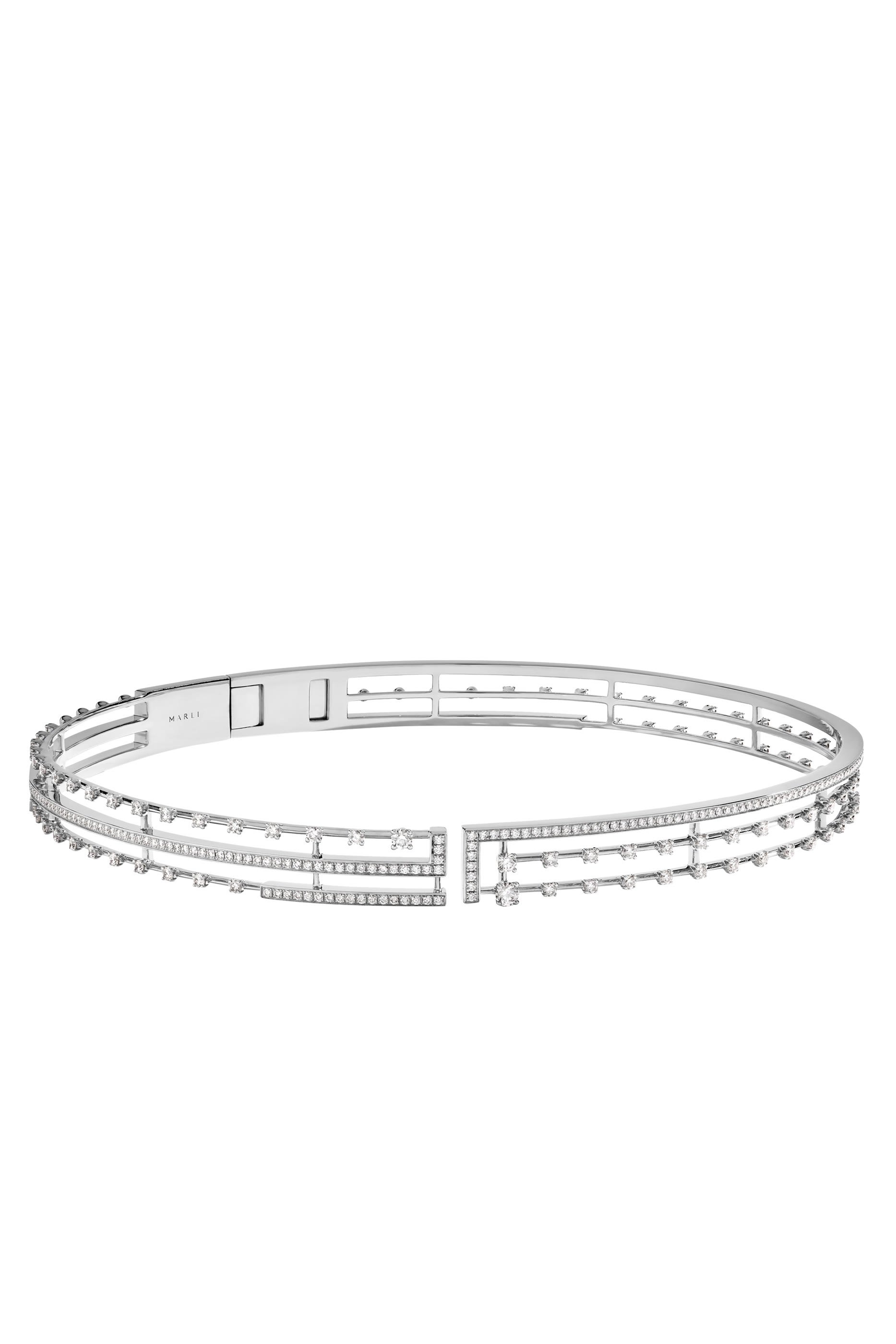 Avenues Choker, 18k White Gold Full Diamond