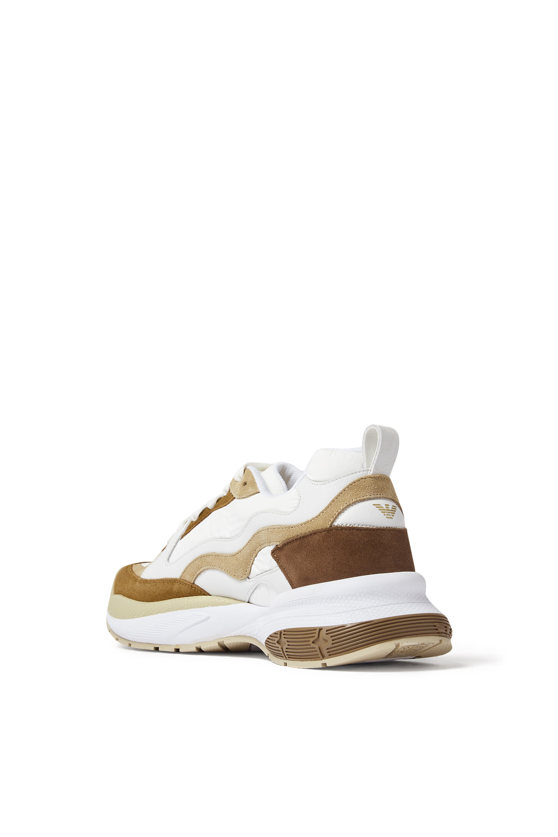 Signature Logo Mesh Sneakers with Laminated Details