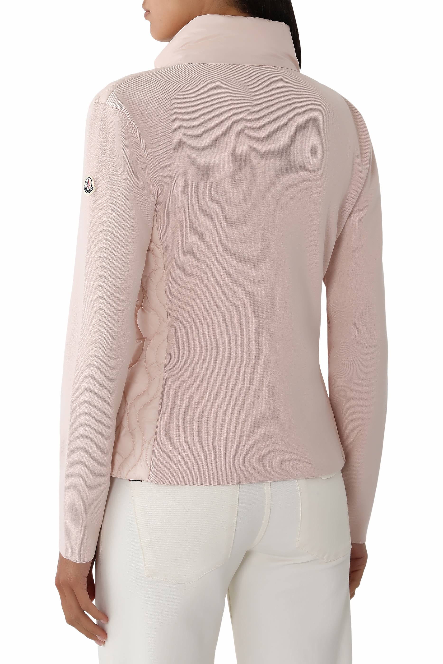  Cotton Padded Zip-Up Cardigan