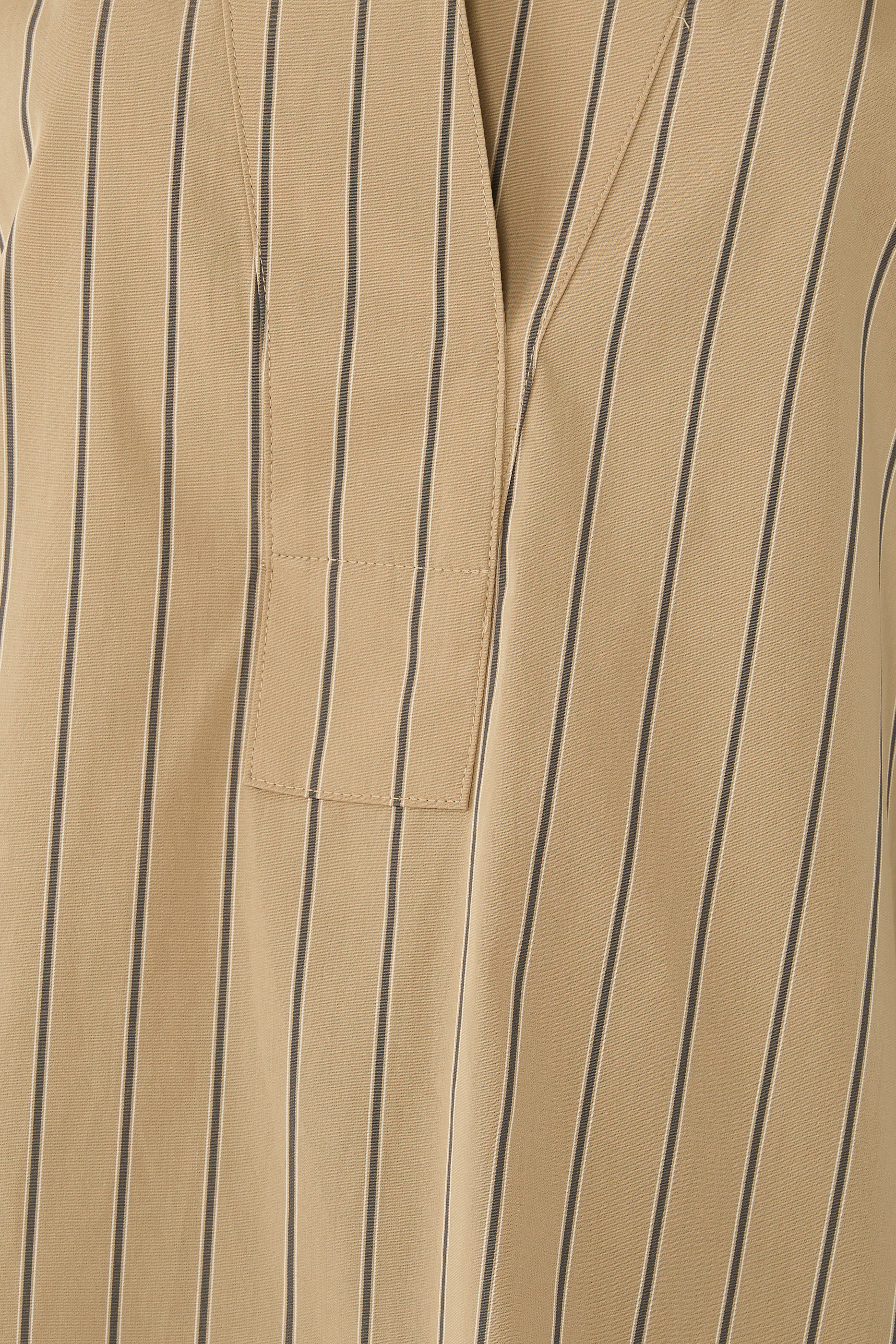 Striped Cotton Relaxed Popover Shirt