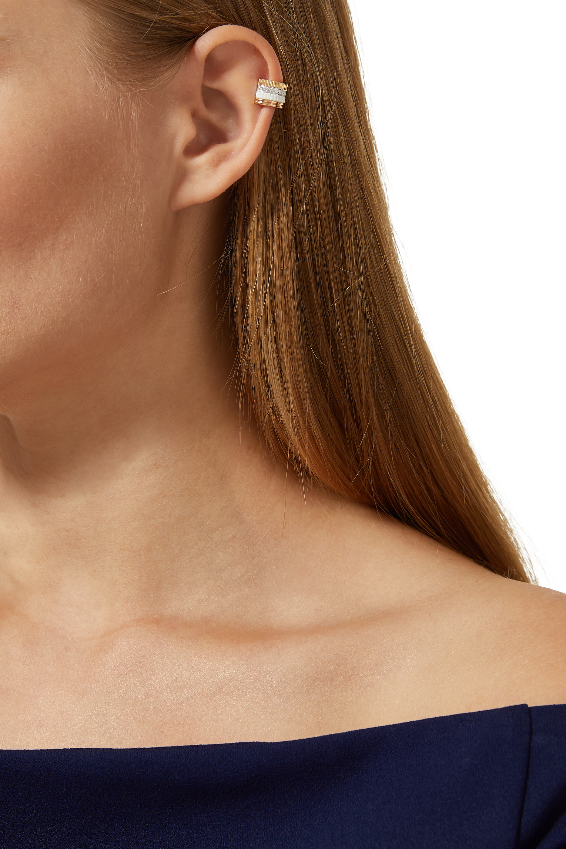 Single Clip Earring Quatre White Edition