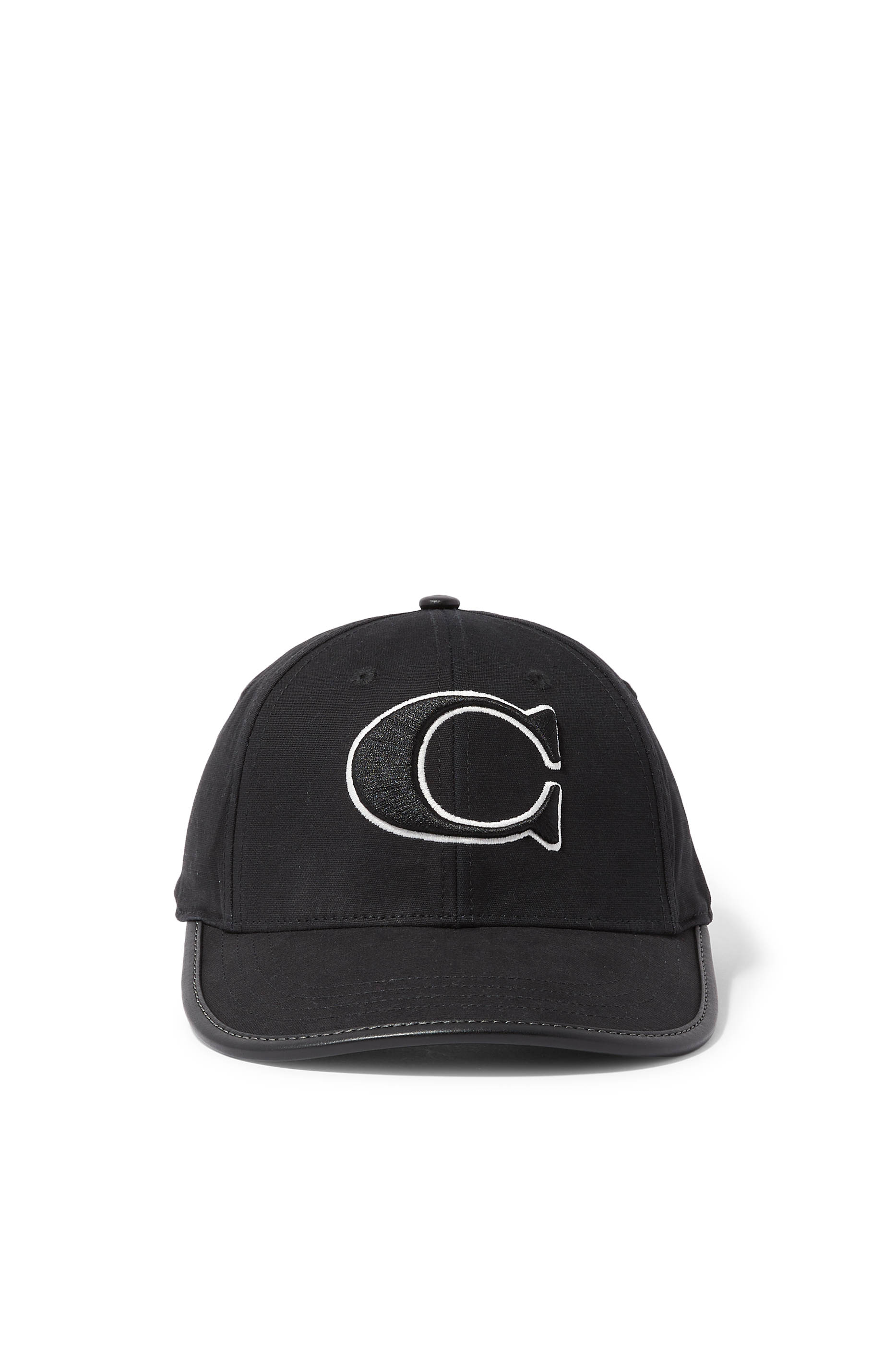 Logo Detail Canvas Baseball Cap