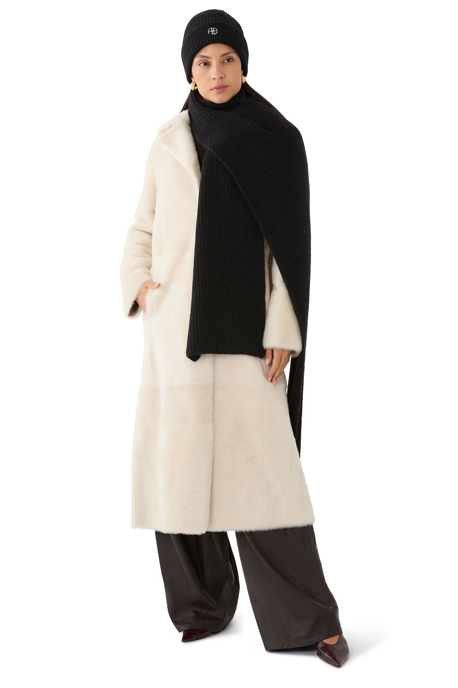 Hannah Logo-Patch Scarf