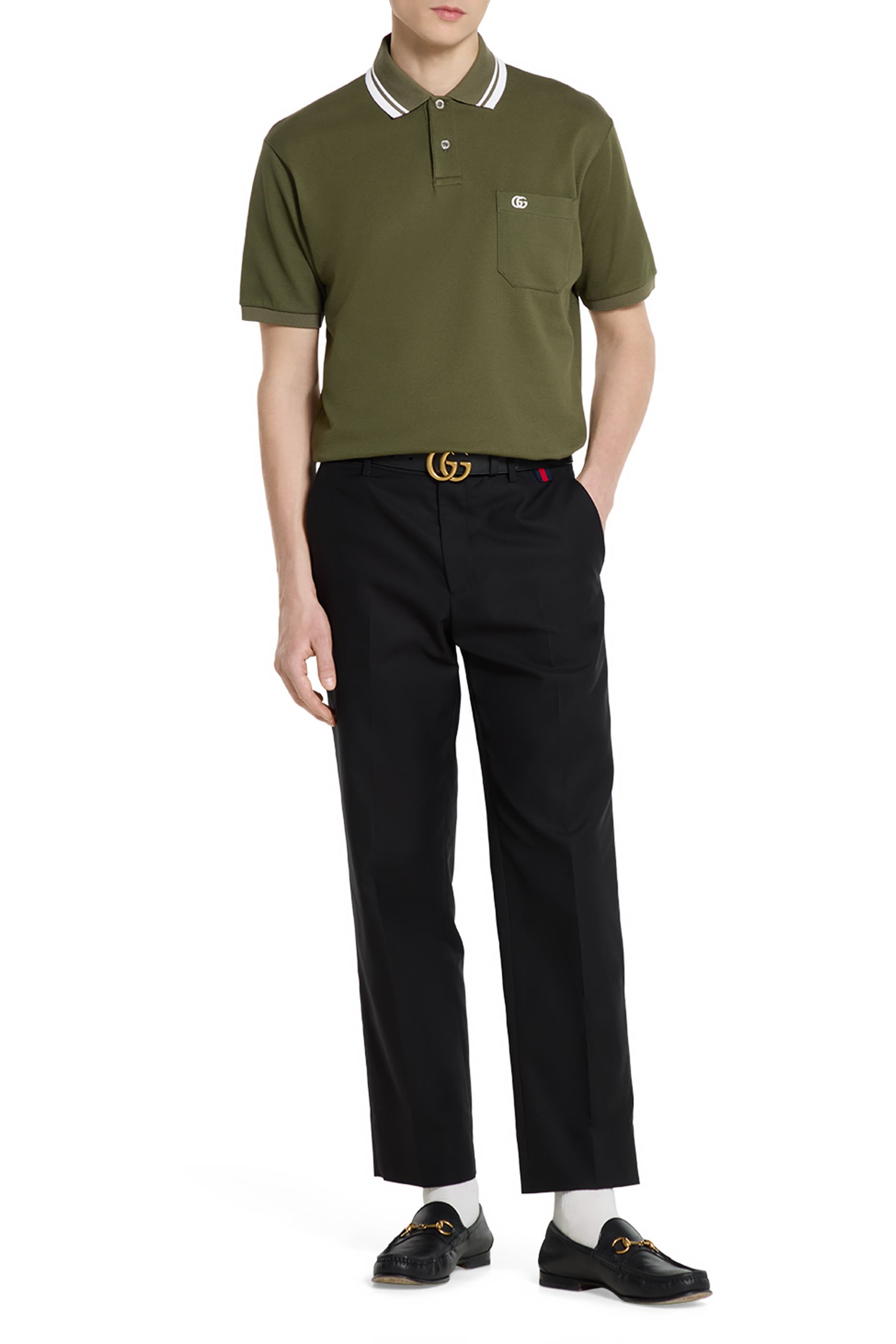 Logo Embroidery Cotton Piquet Polo Shirt