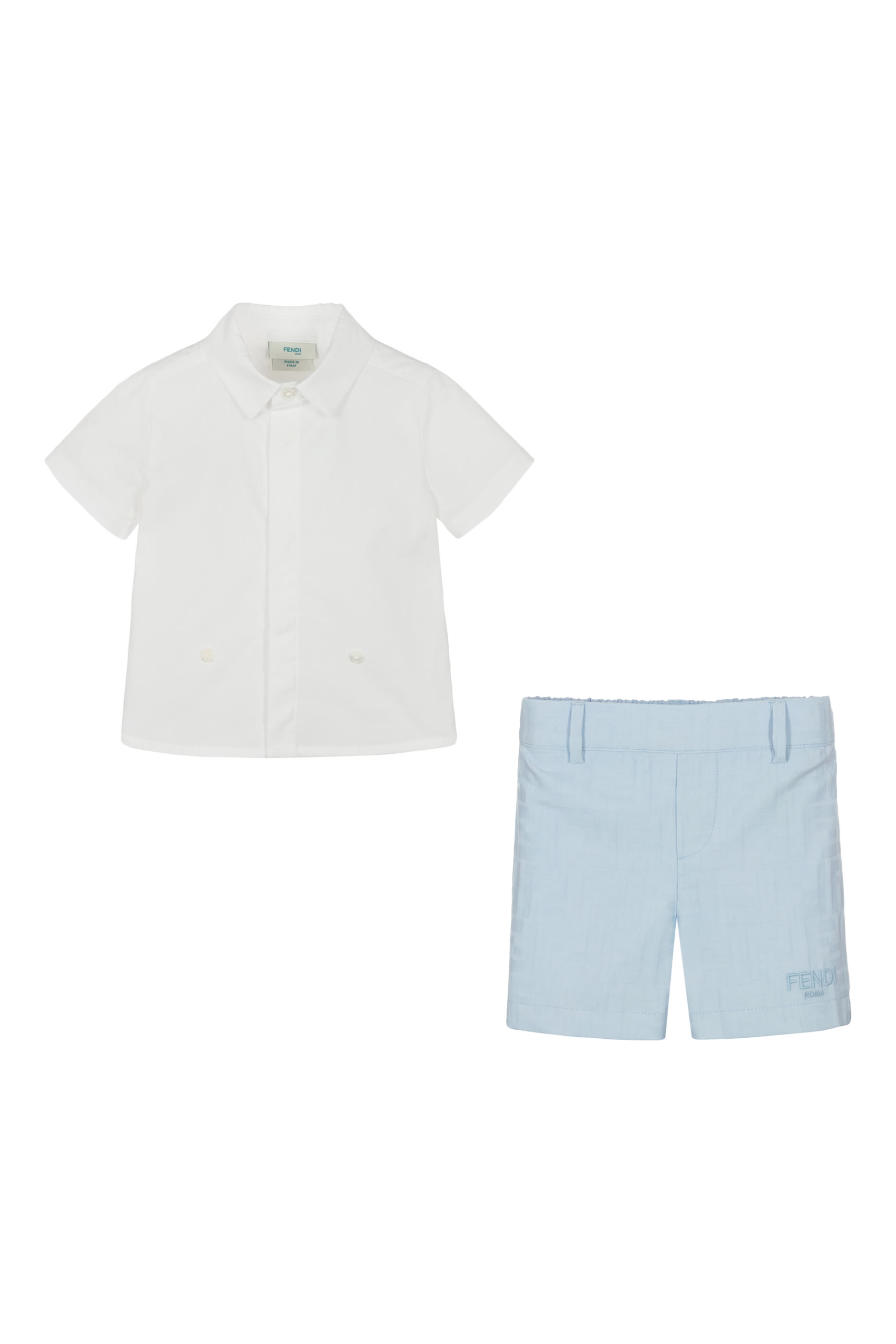 Kids Cotton Shirt & Shorts Set