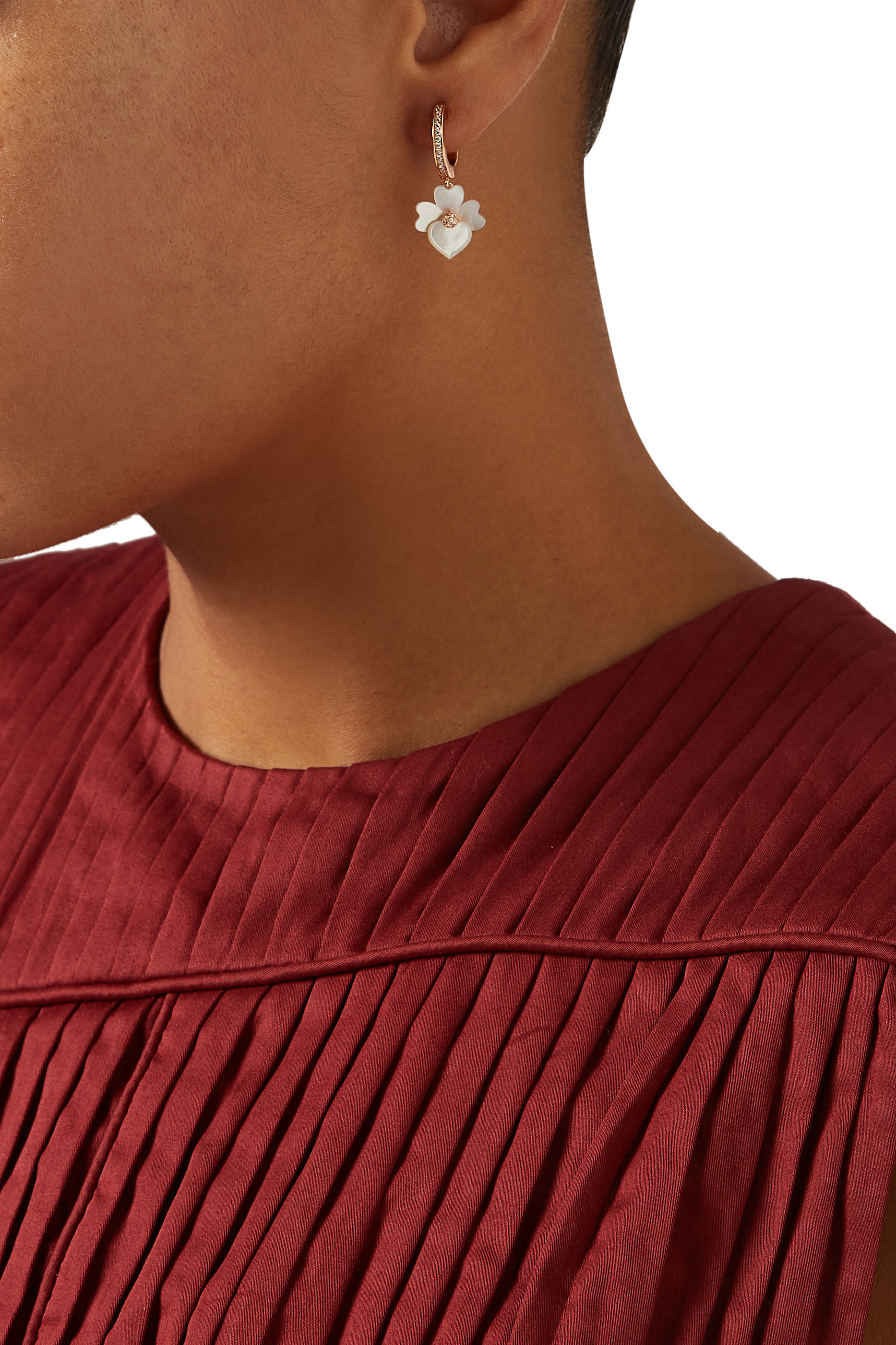 Precious Pansy Pavé Drop Earrings