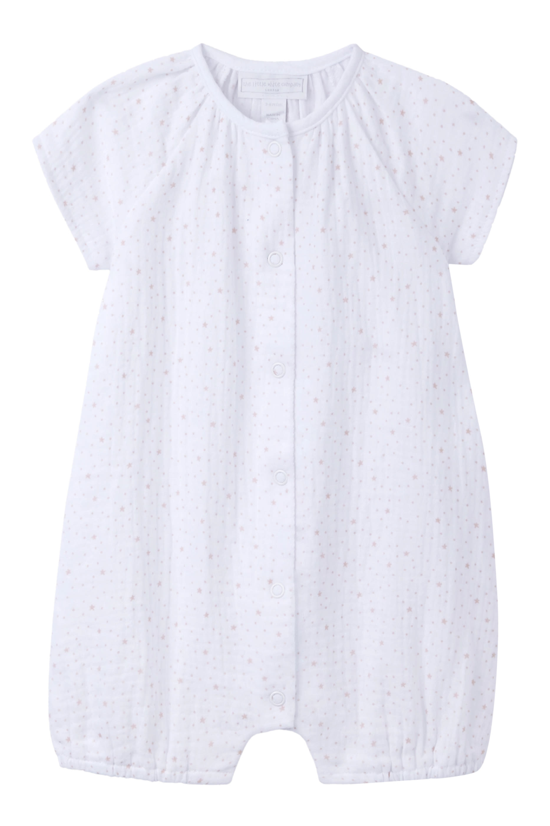 Kids Organic Cotton Starfish Print Muslin Sleepsuit