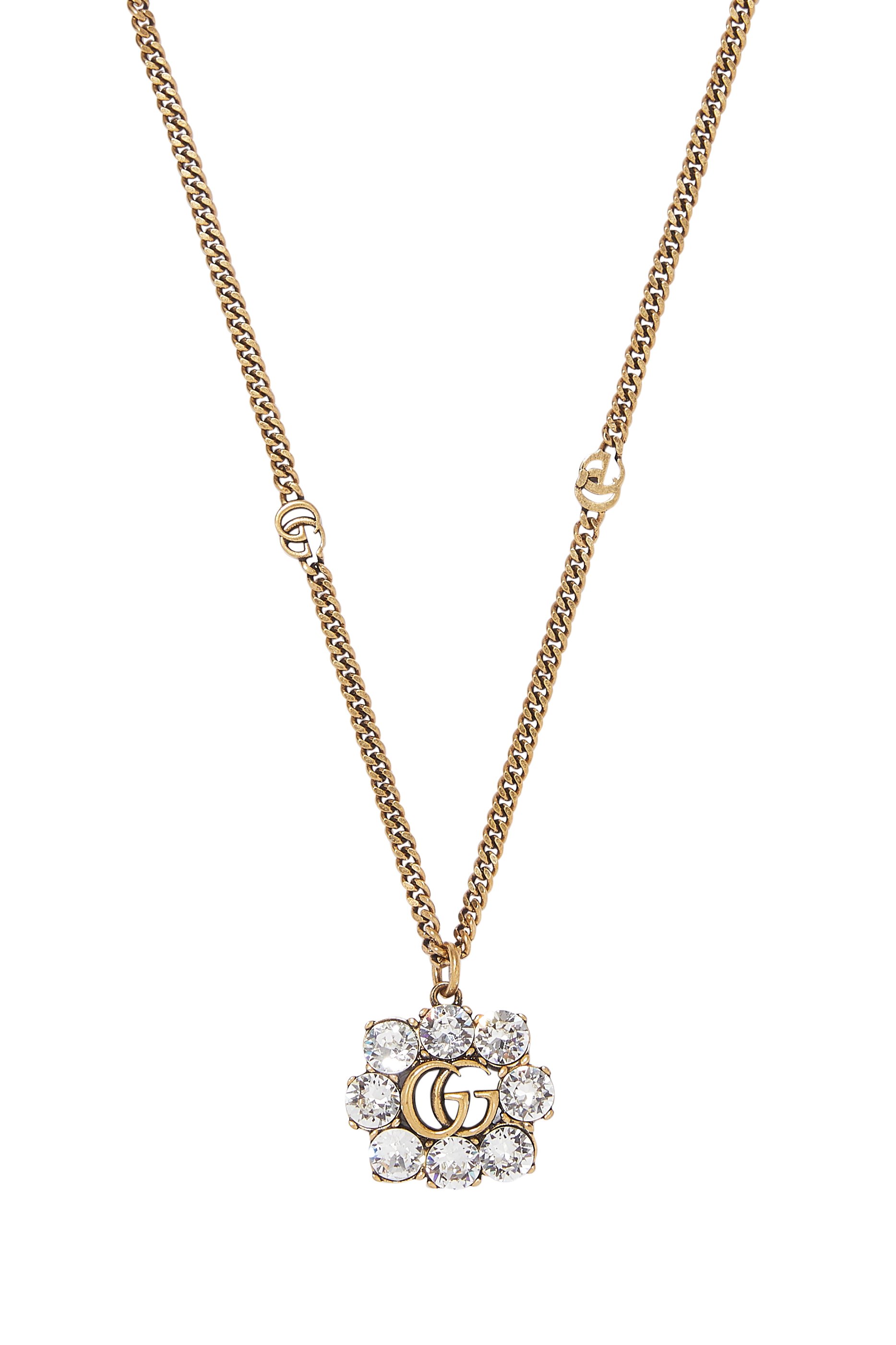 Buy Gucci Crystal Double G Necklace for Womens | Bloomingdale's UAE