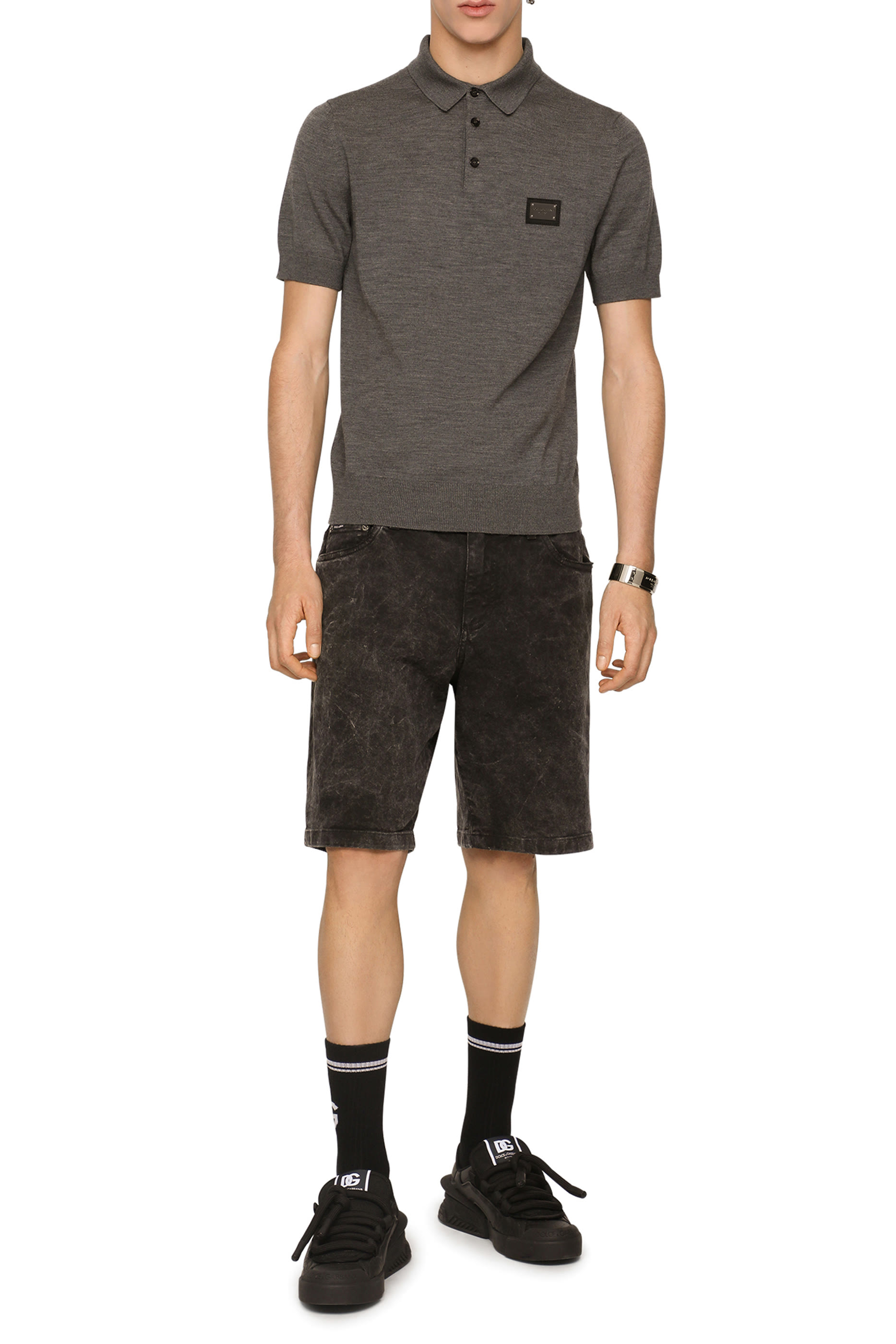 Logo Wool Polo Shirt