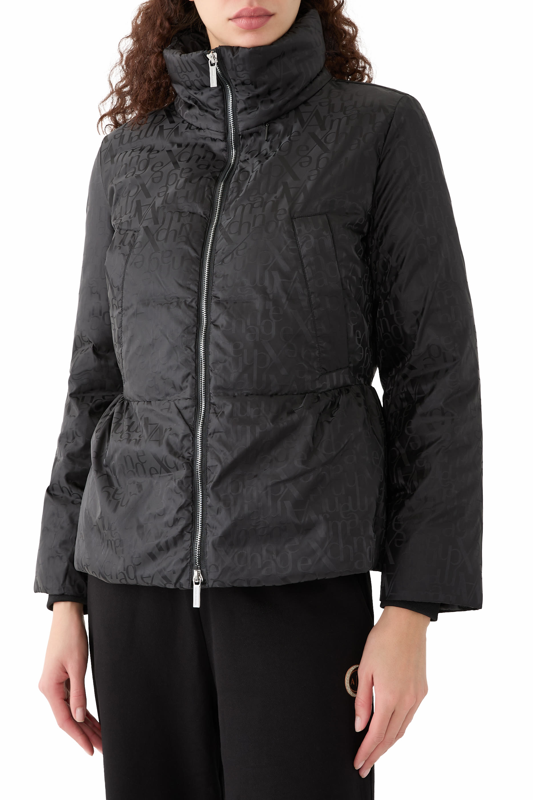 Logo Nylon Jacquard Jacket