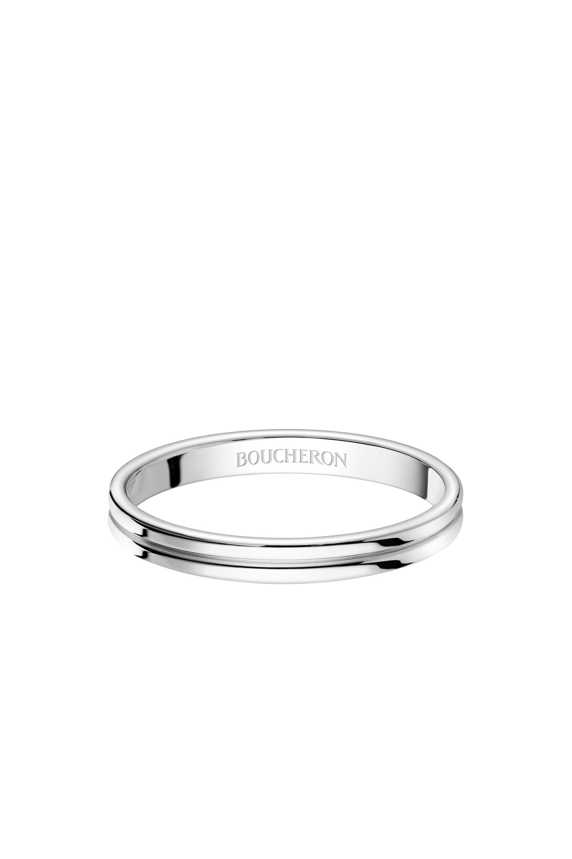 Godron Small Wedding Band, Platinum