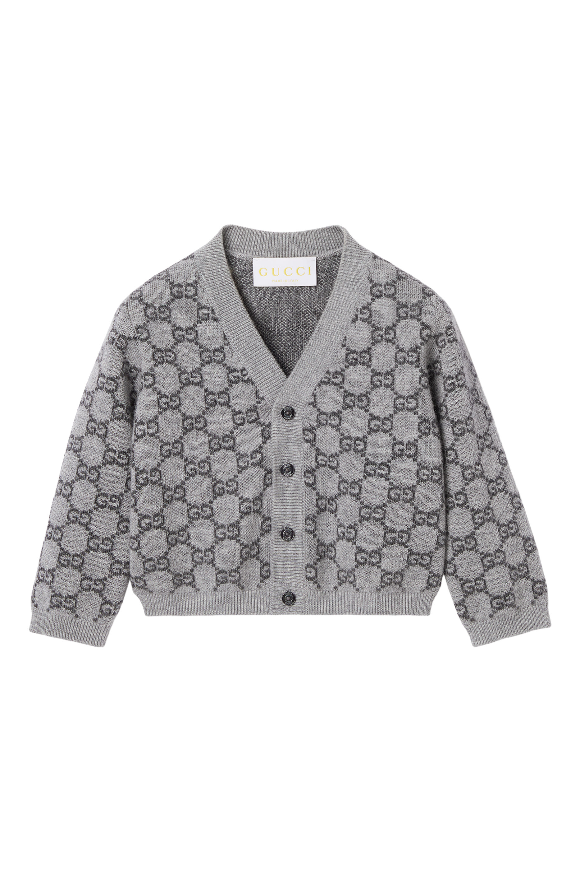 Kids GG Wool Jacquard Cardigan 