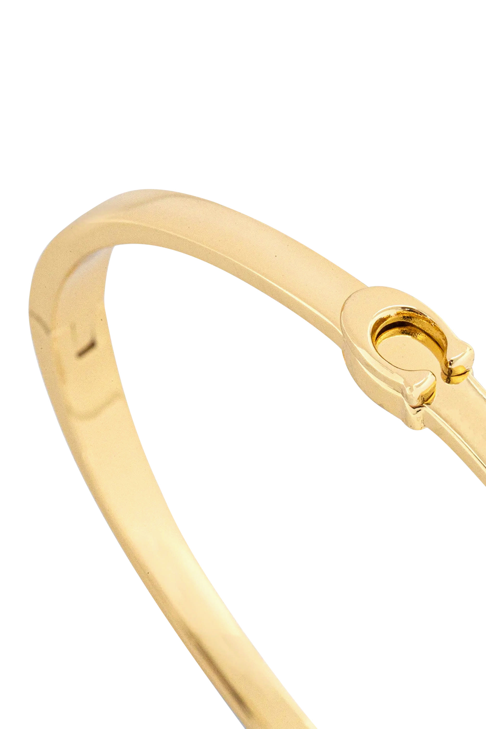 Signature C Boxed Bangle, Brass