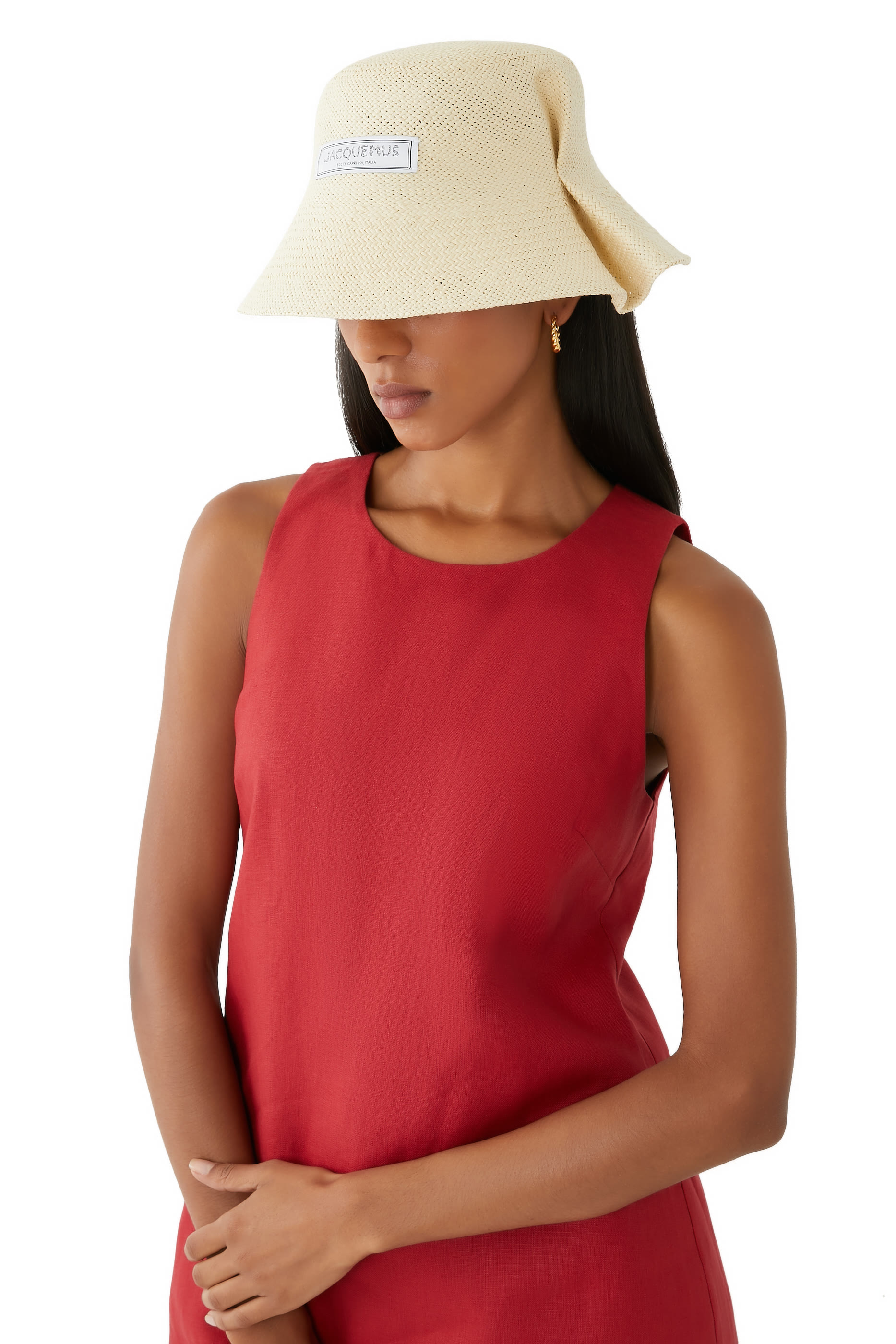 La Chapeau Vela Raffia Bucket Hat