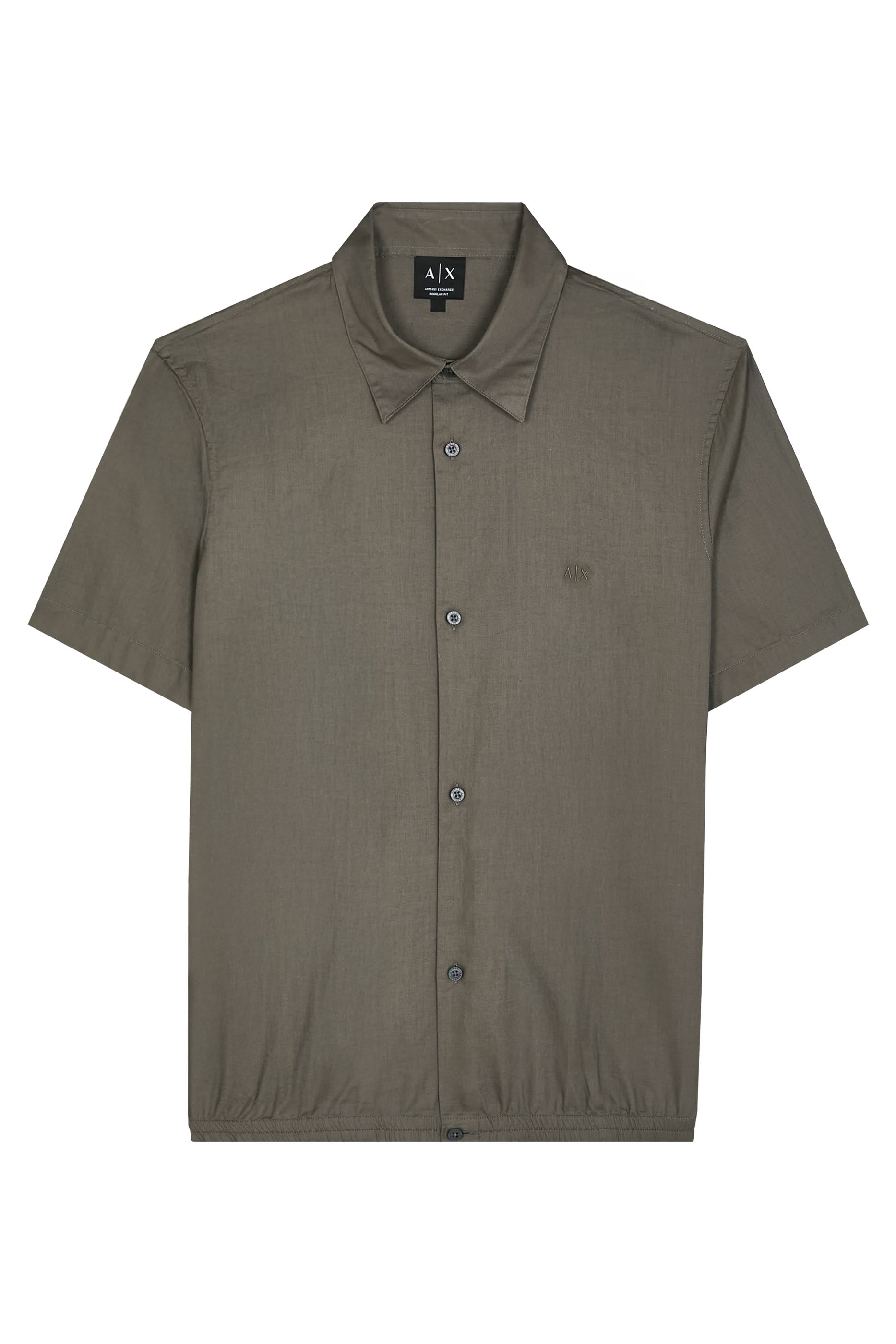 Button-Up Elasticated Hem Shirt