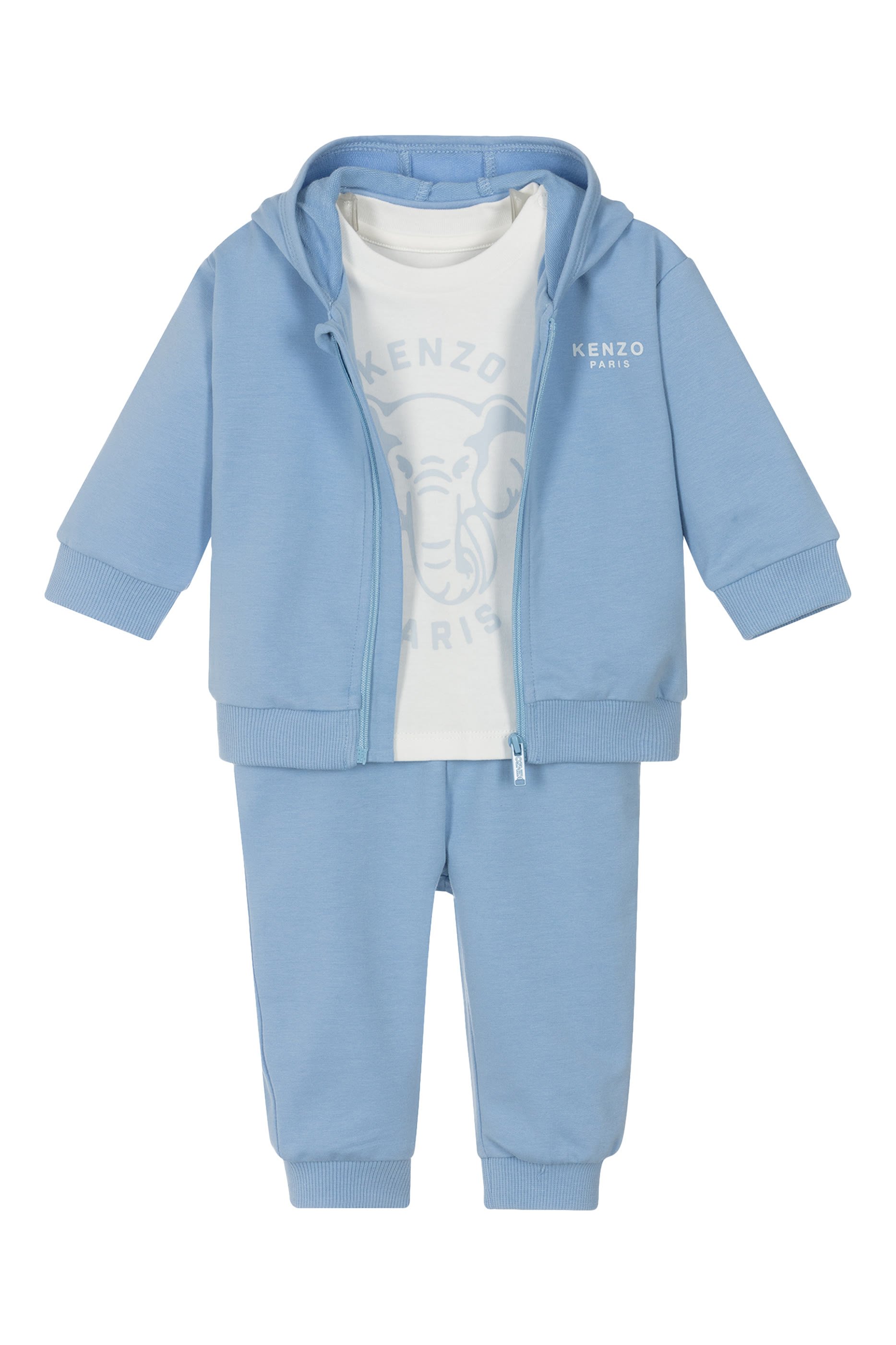 Kids Cotton T-Shirt, Trousers & Cardigan Set