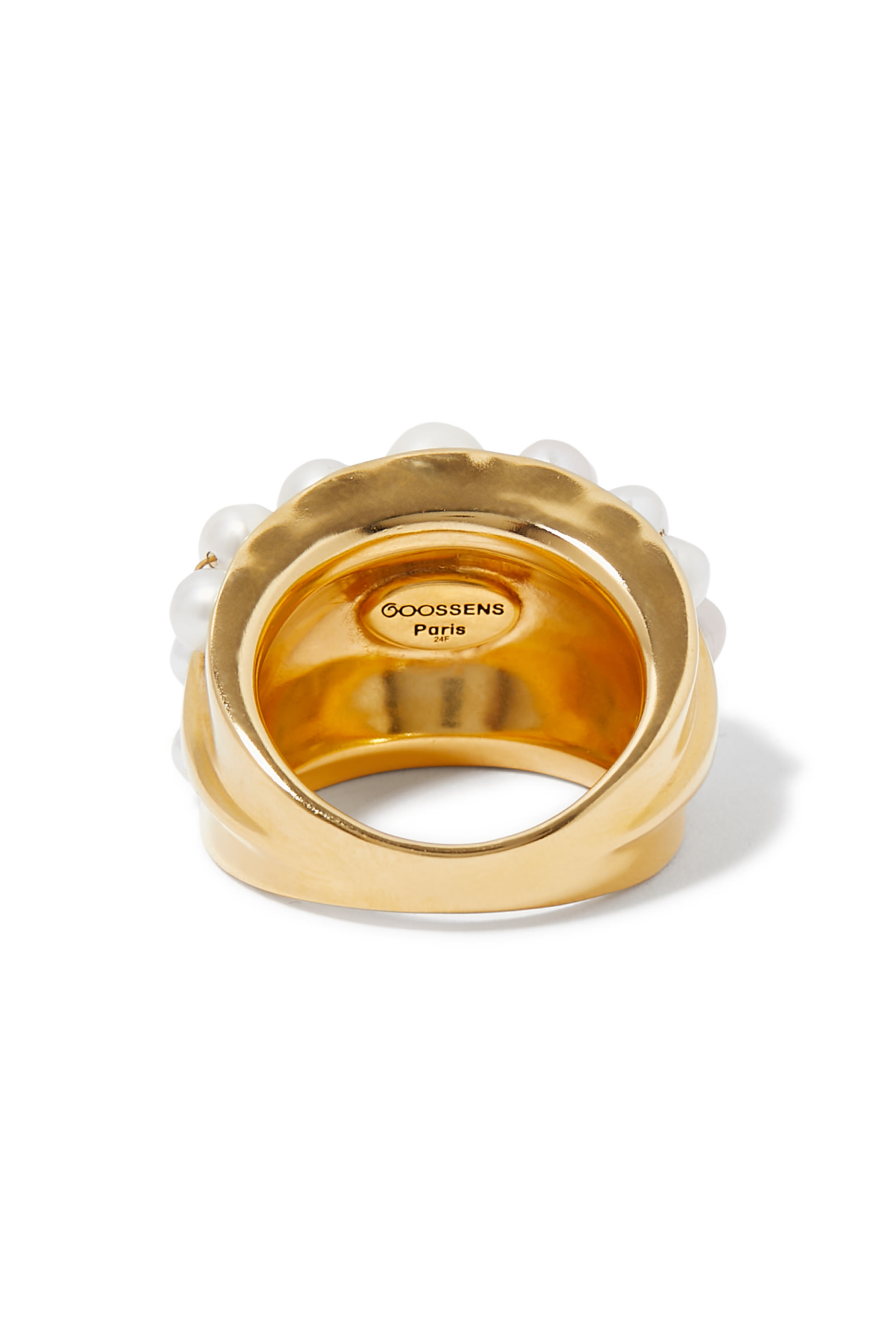 Graine de Gemmes Ring, 24K Gold-Plated Brass & Freshwater Pearl