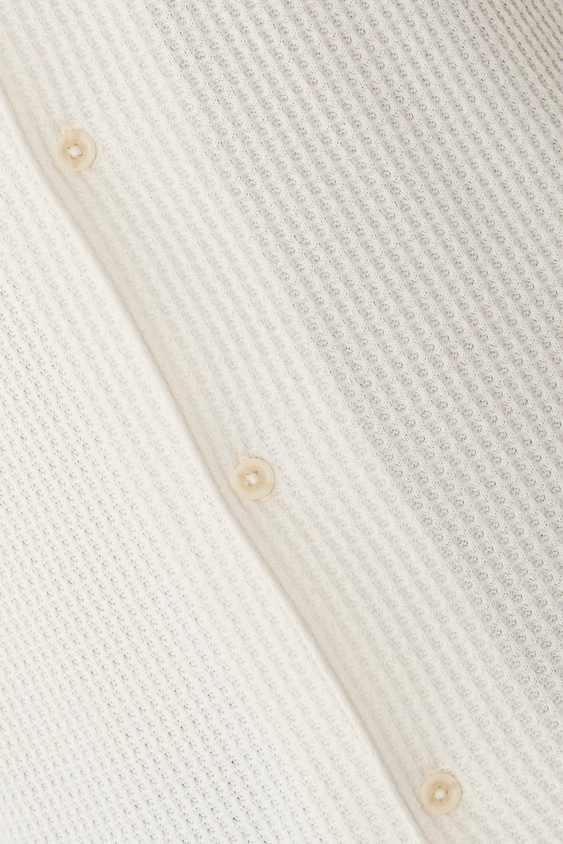 Macro-Waffle Cotton-Blend Cabana Shirt