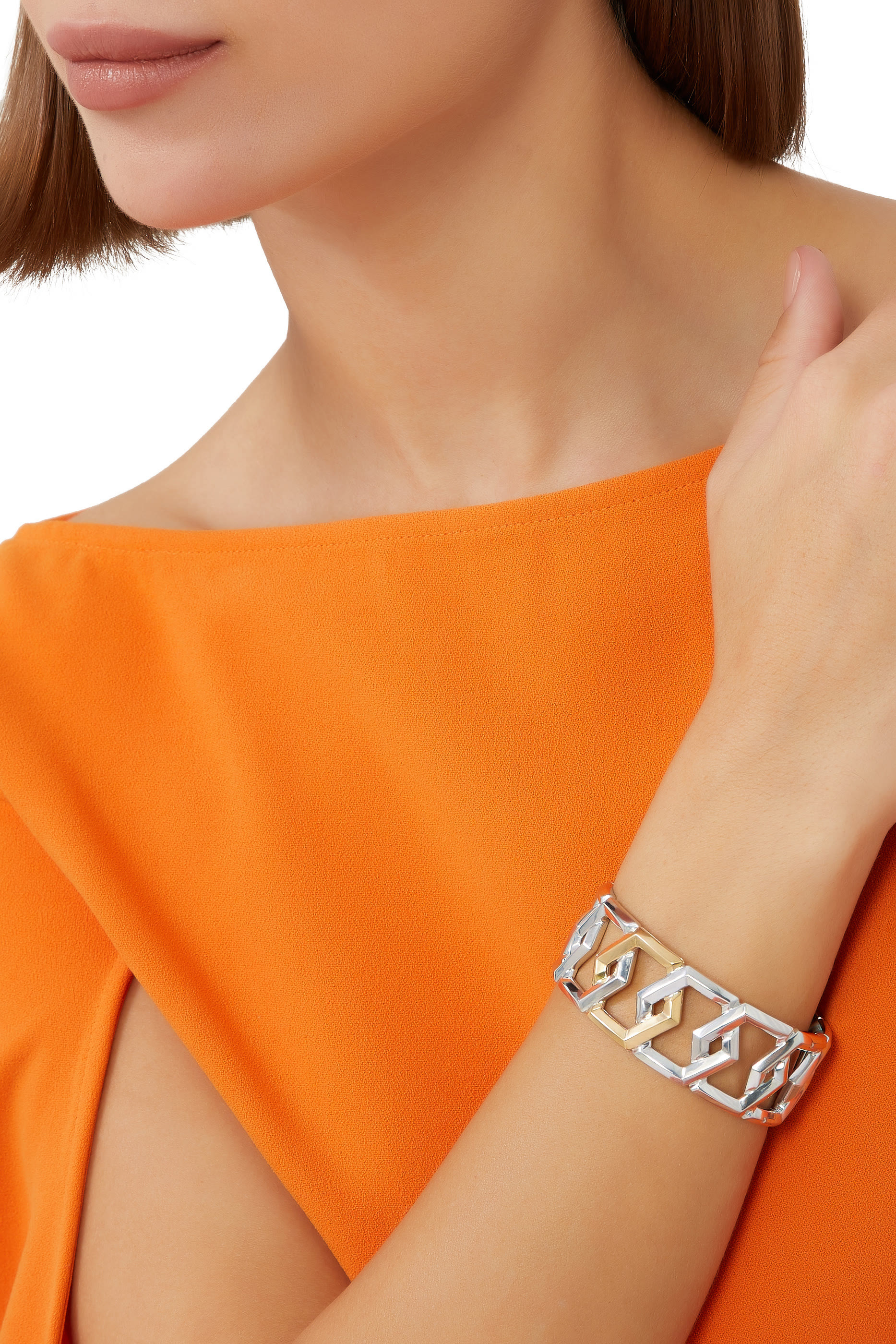 Carlyle Bracelet, 18K Yellow Gold & Sterling Silver