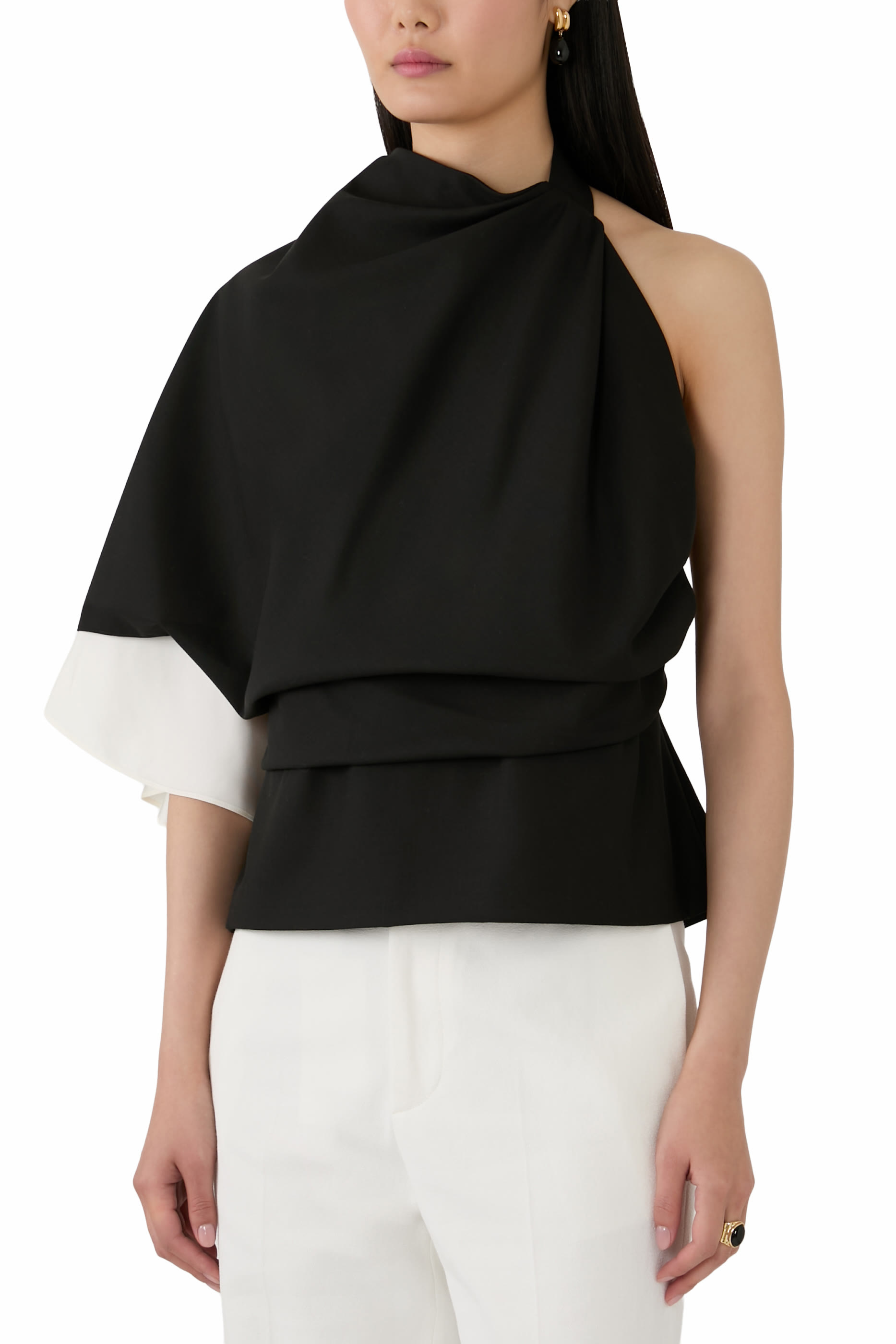  Draped Open-Back Top