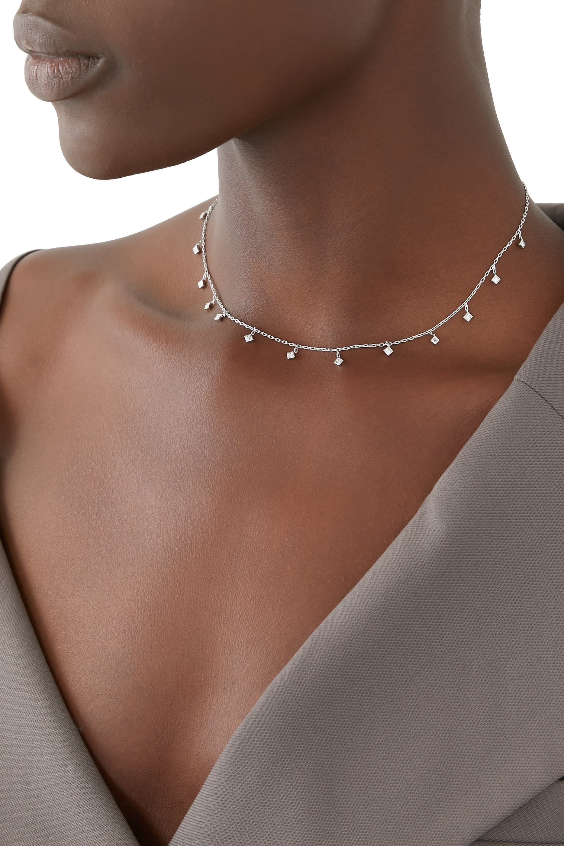 Sparkle Princess Necklace, 18k White Gold & Diamonds