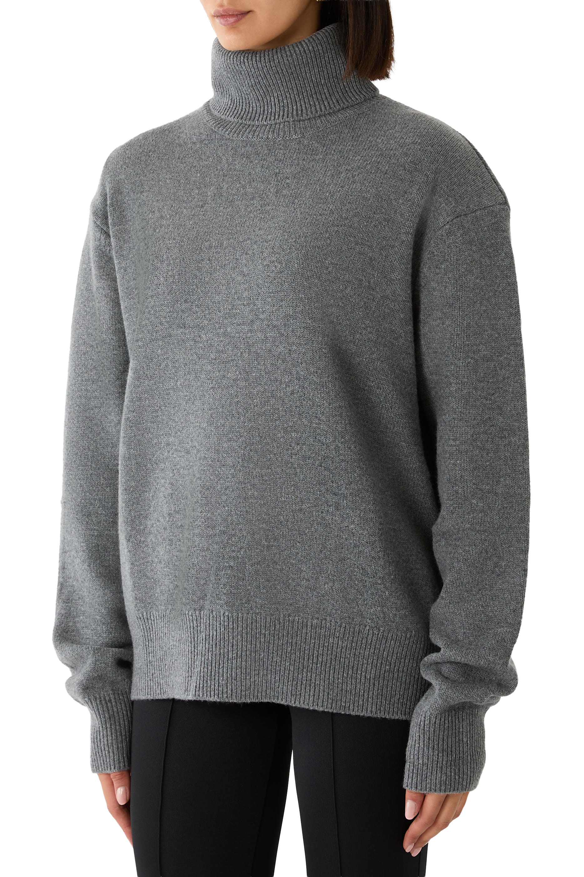  Gala Padded Knit Turtleneck Sweatshirt 
