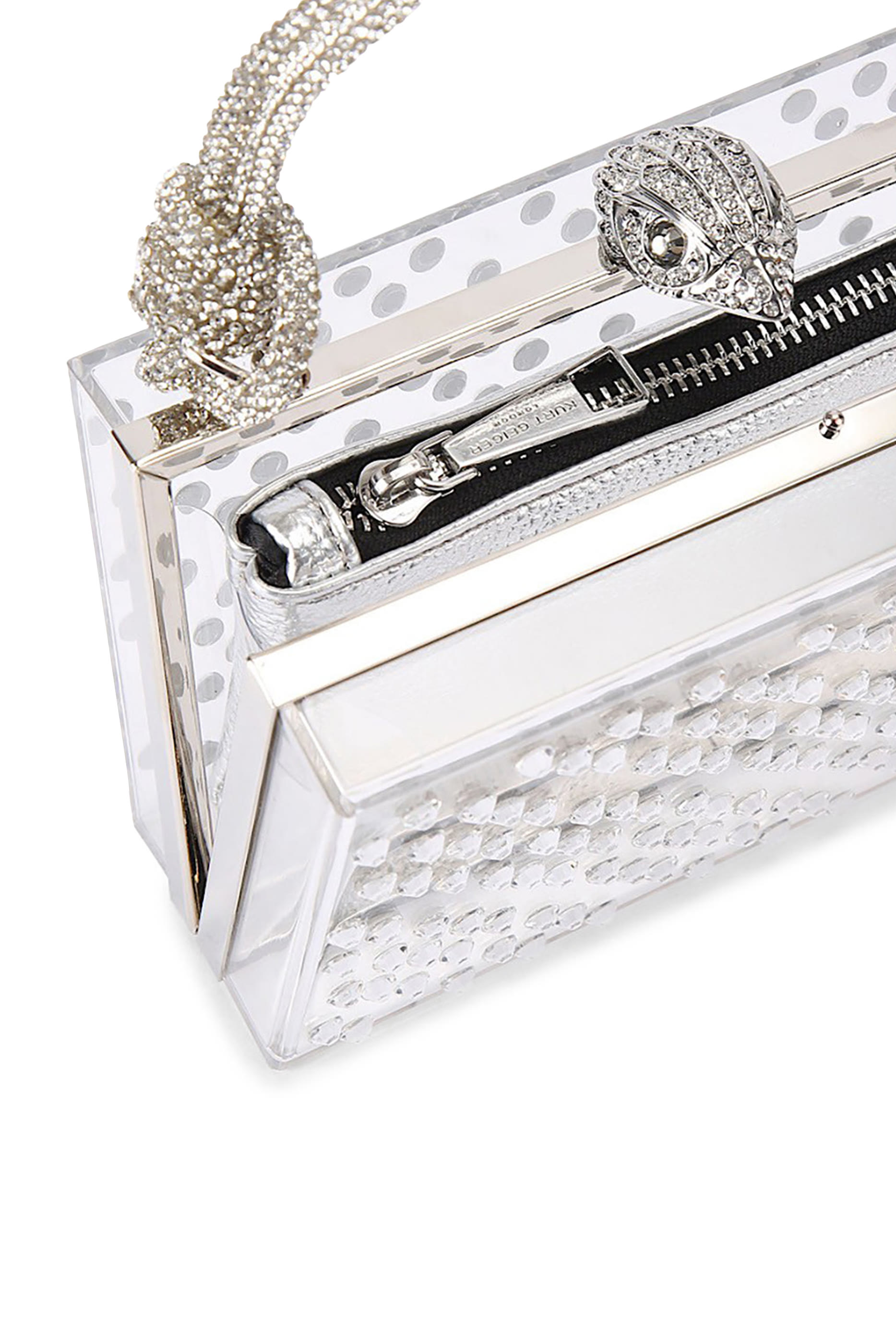 Tortoise Rhinestone Embellished Box Clutch