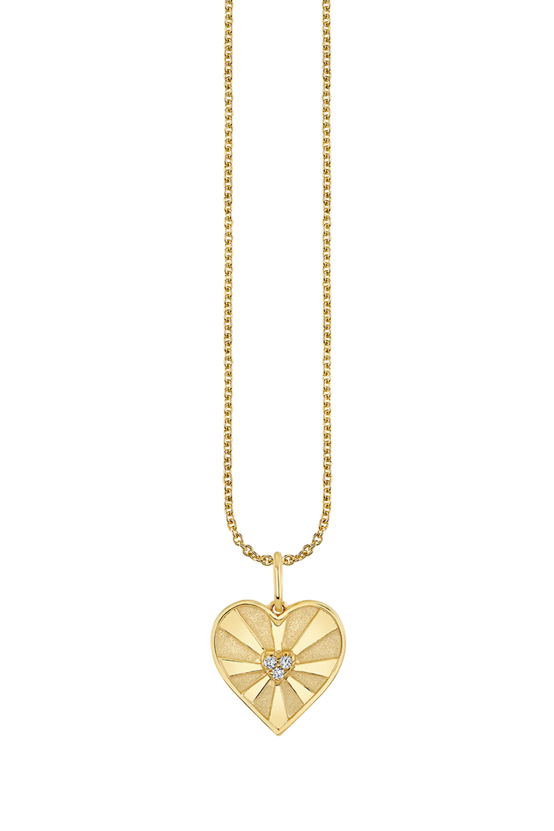 Ace of Hearts Charm, 14K Yellow Gold & Diamond