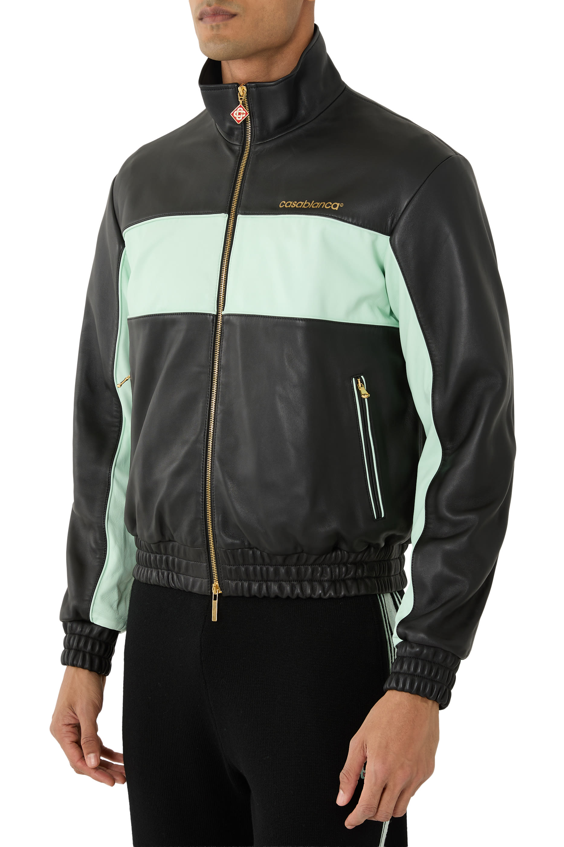  Leather Track Jacket